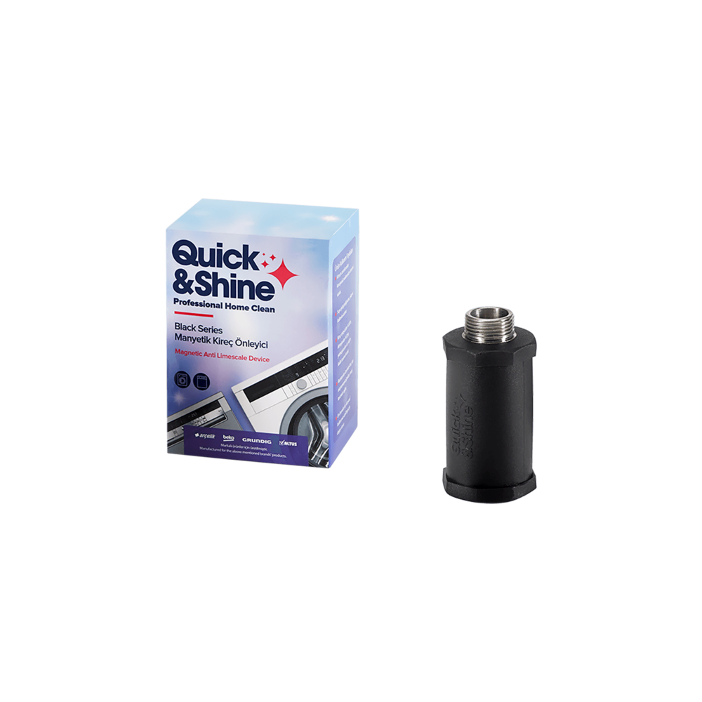 Quick & Shine - Siyah Seri Çamaşır ve Bulaşık Makinesi Manyetik Kireç Önleyici