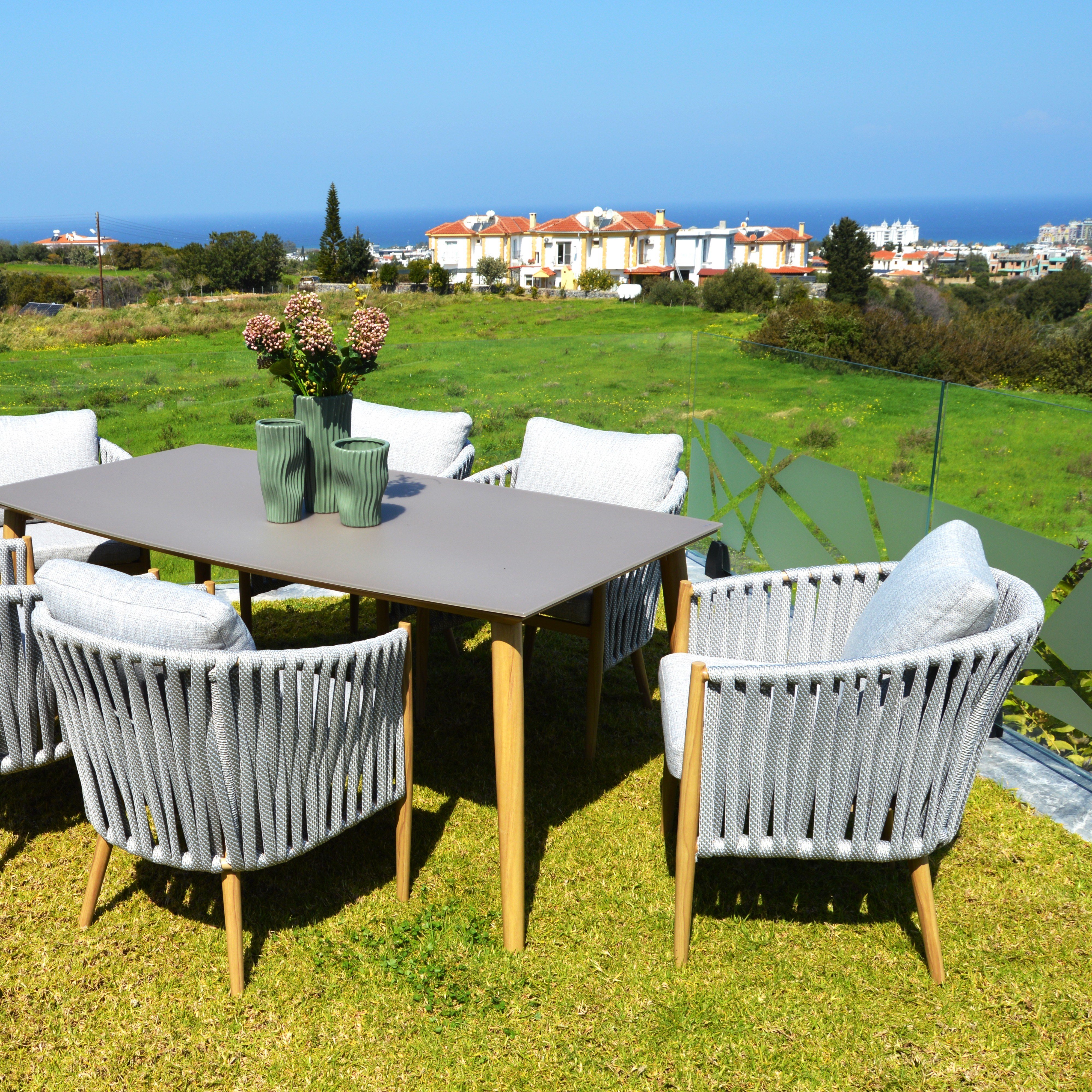 Rodos Dining Set 6 Koltuk + Yemek Masası