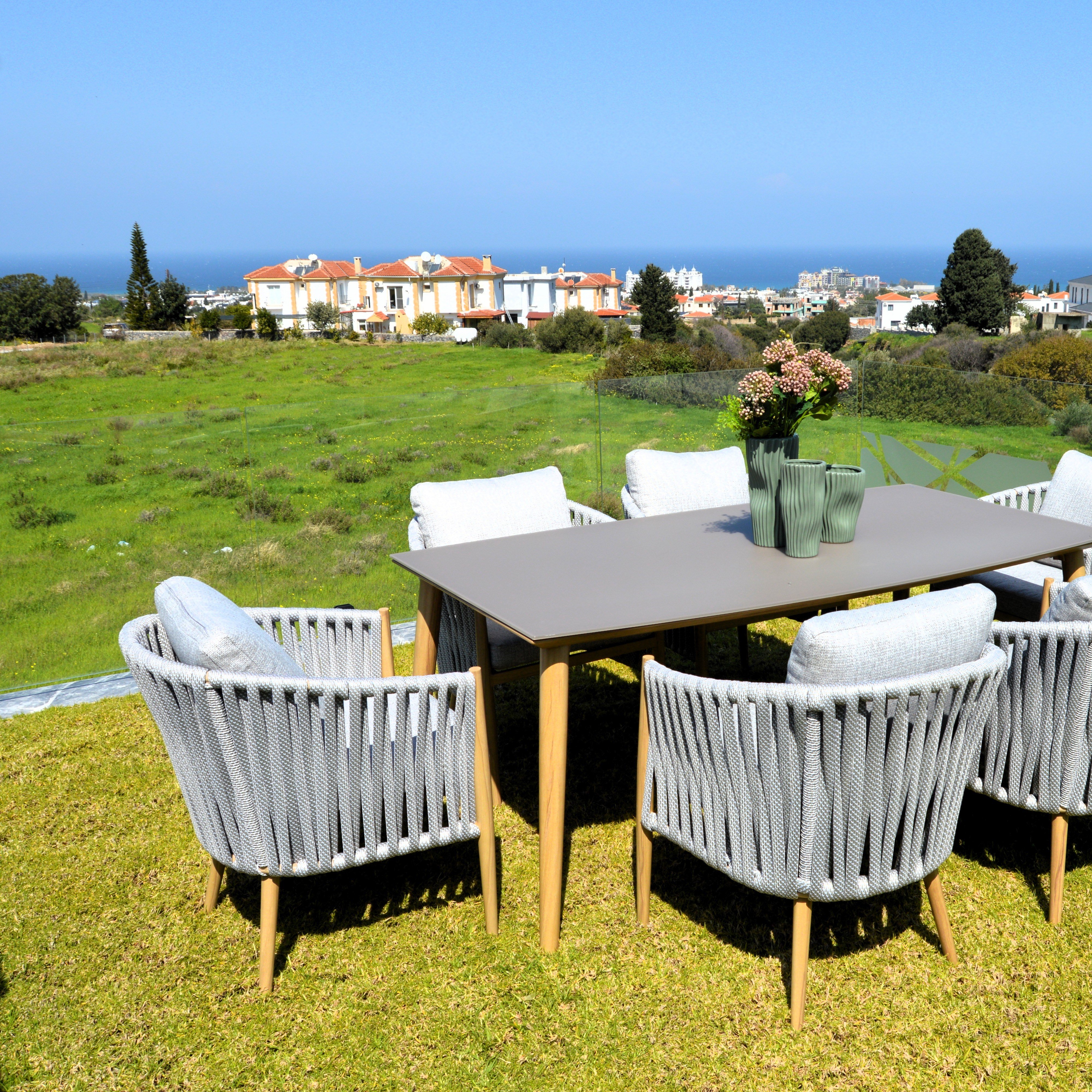 Rodos Dining Set 6 Koltuk + Yemek Masası