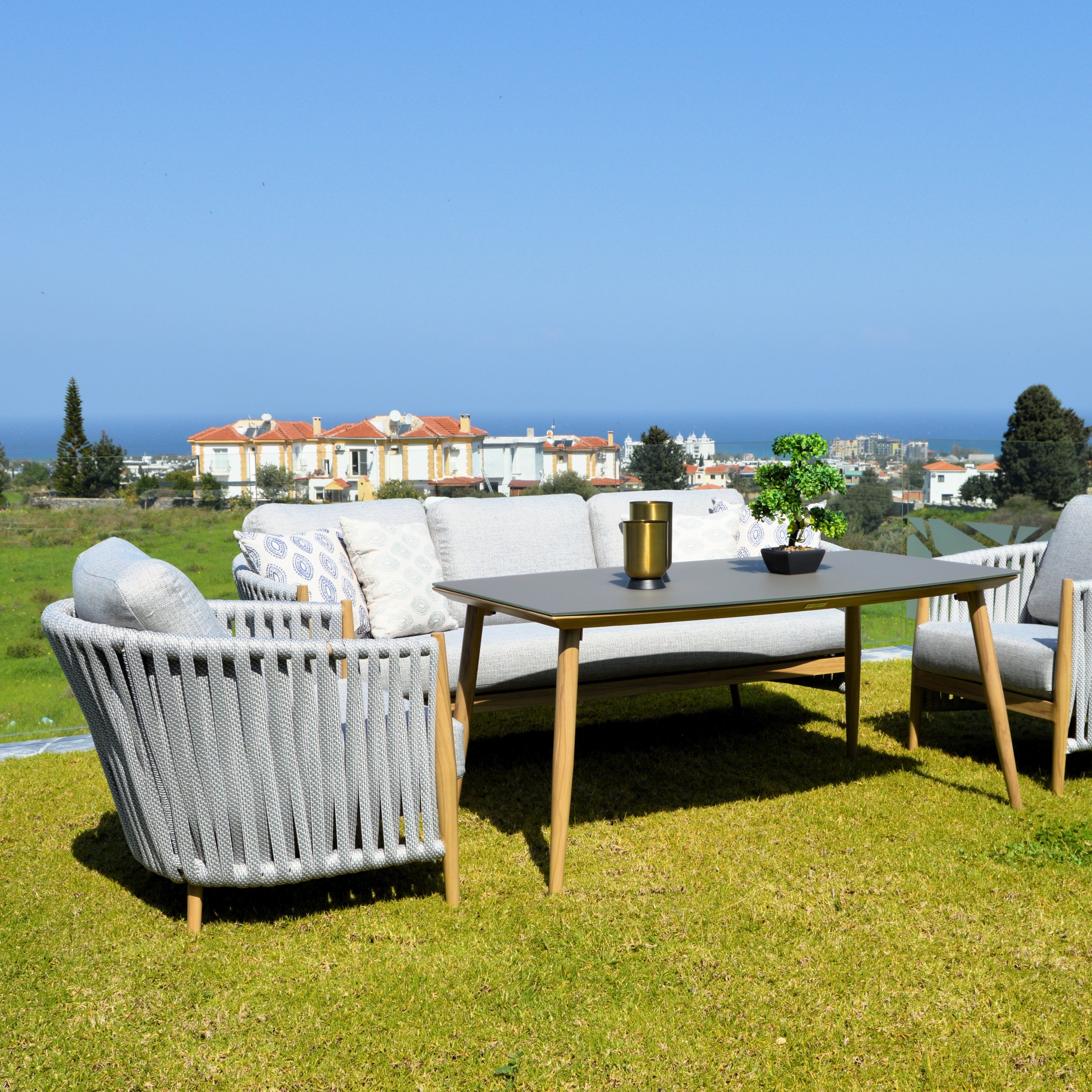Rodos Lounge & Dining Set (3+1+1+S)