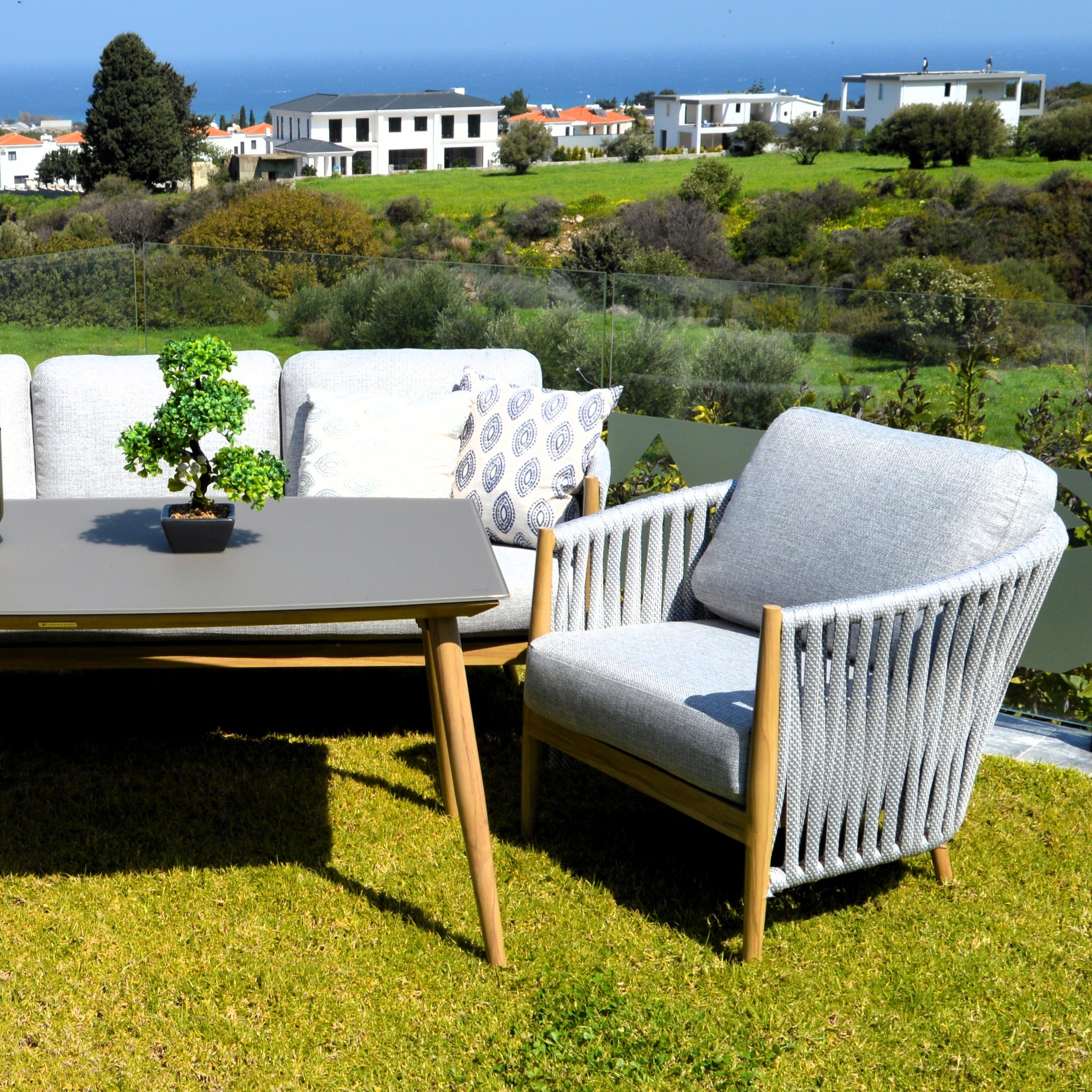 Rodos Lounge & Dining Set (3+1+1+S)