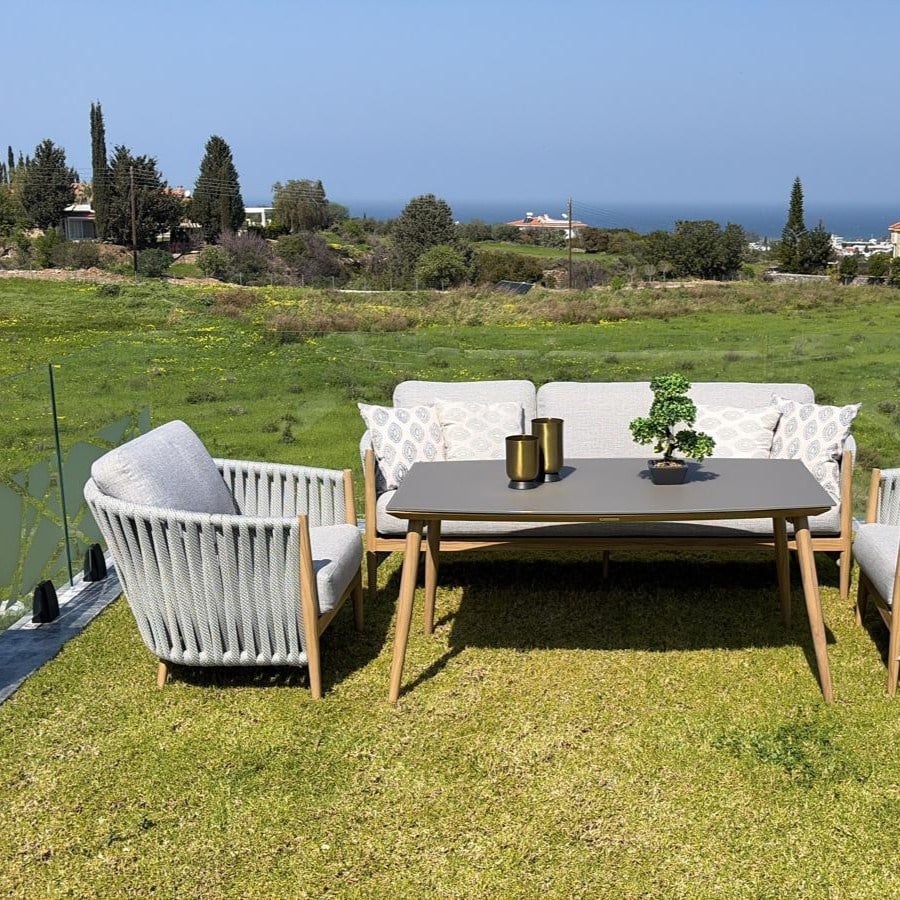 Rodos Lounge & Dining Set (3+1+1+S)