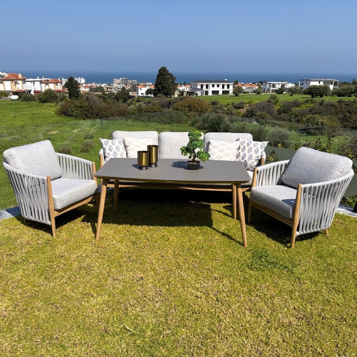 Rodos Lounge & Dining Set (3+1+1+S)
