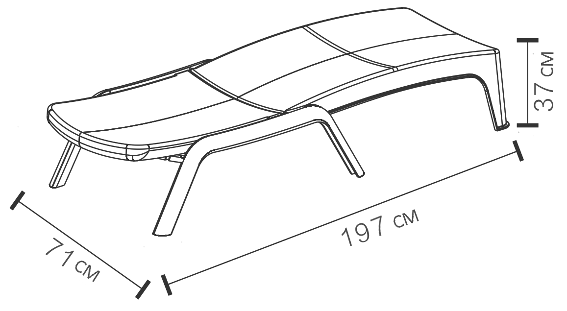Roma Plastik Rattan Şezlong Antrasit