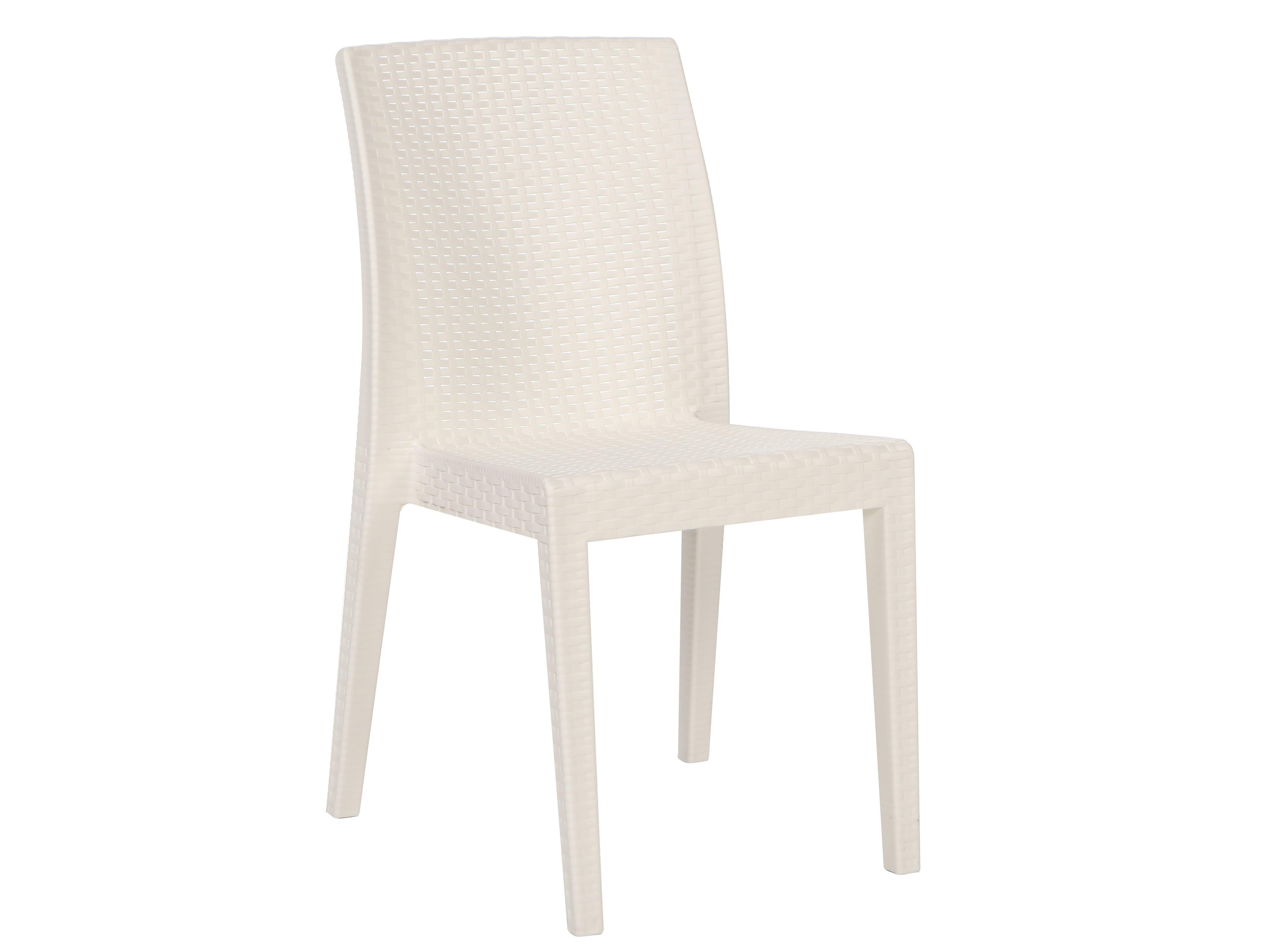 Siena Rainbow Rattan Kolsuz Sandalye Beyaz