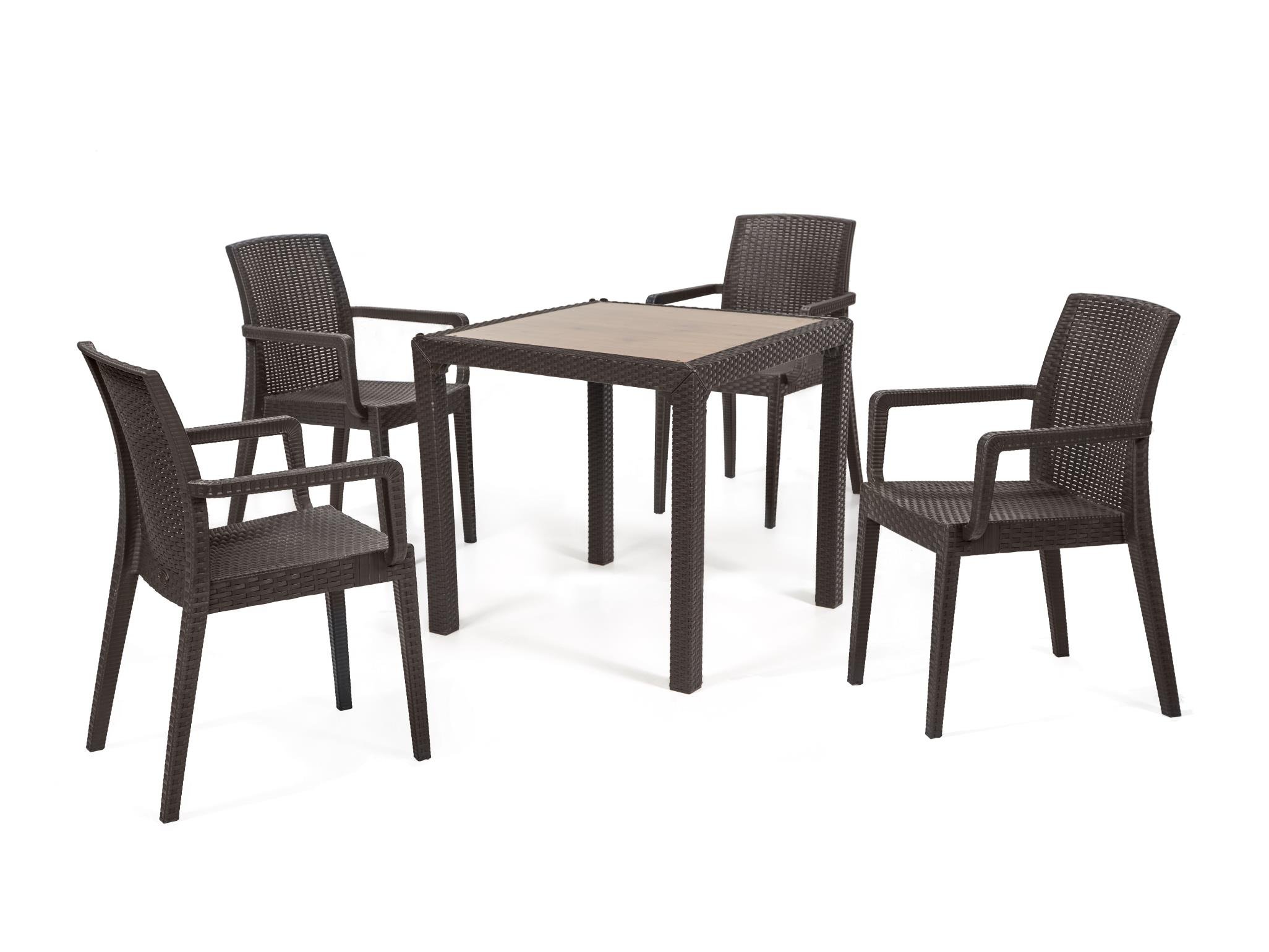 Siena Starlux Rattan Kollu Sandalye Kahve