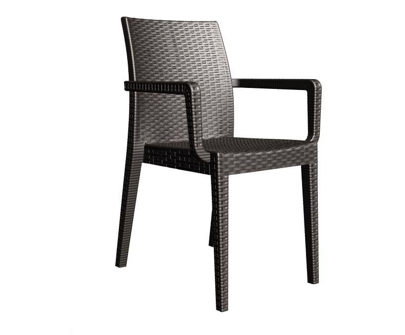 Siena Starlux Rattan Kollu Sandalye Kahve