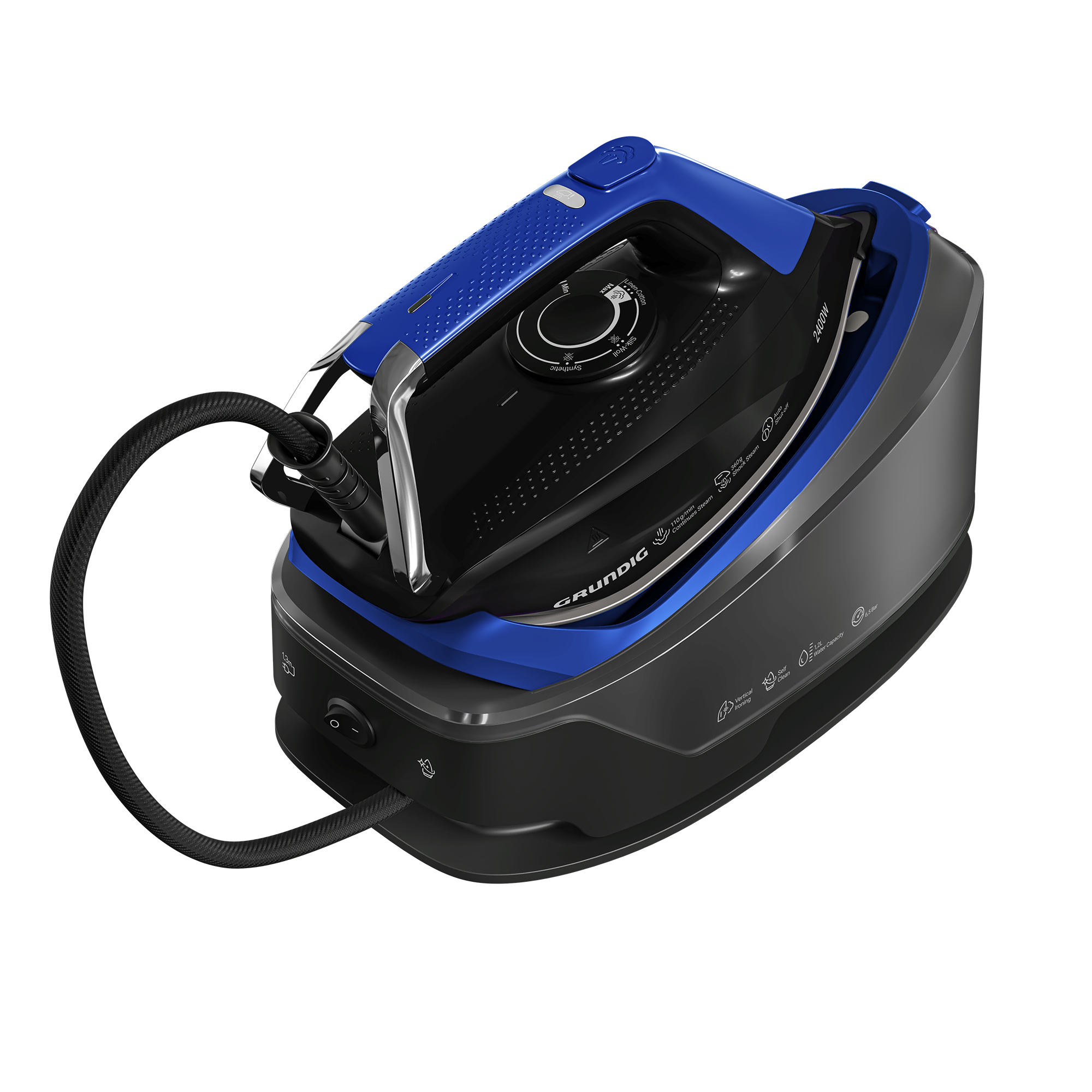 SIS 6450 L Grundig 6.5 Bar 2400W Buhar Kazanlı ActiGlide® Yatay/Dikey Ütü