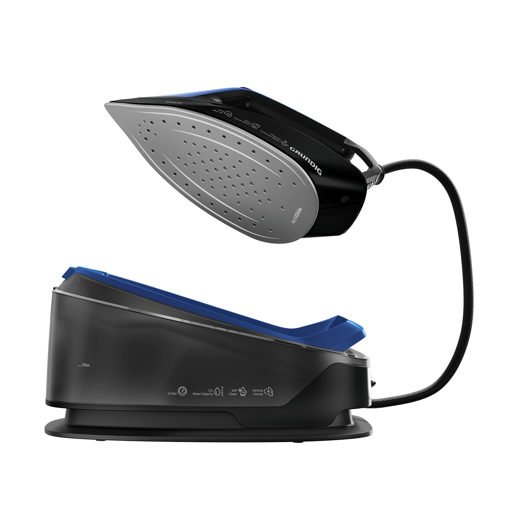 SIS 6450 L Grundig 6.5 Bar 2400W Buhar Kazanlı ActiGlide® Yatay/Dikey Ütü