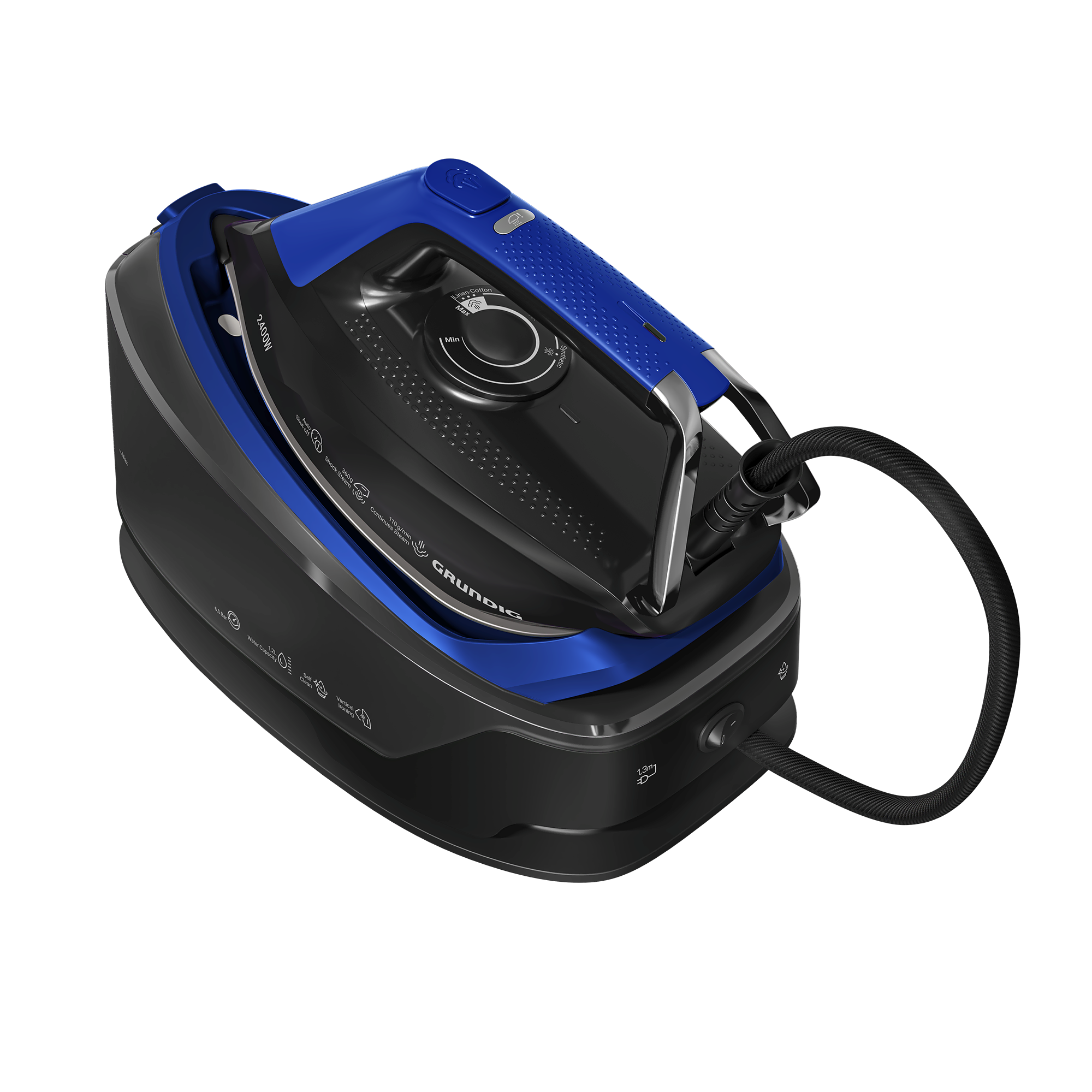 SIS 6450 L Grundig 6.5 Bar 2400W Buhar Kazanlı ActiGlide® Yatay/Dikey Ütü