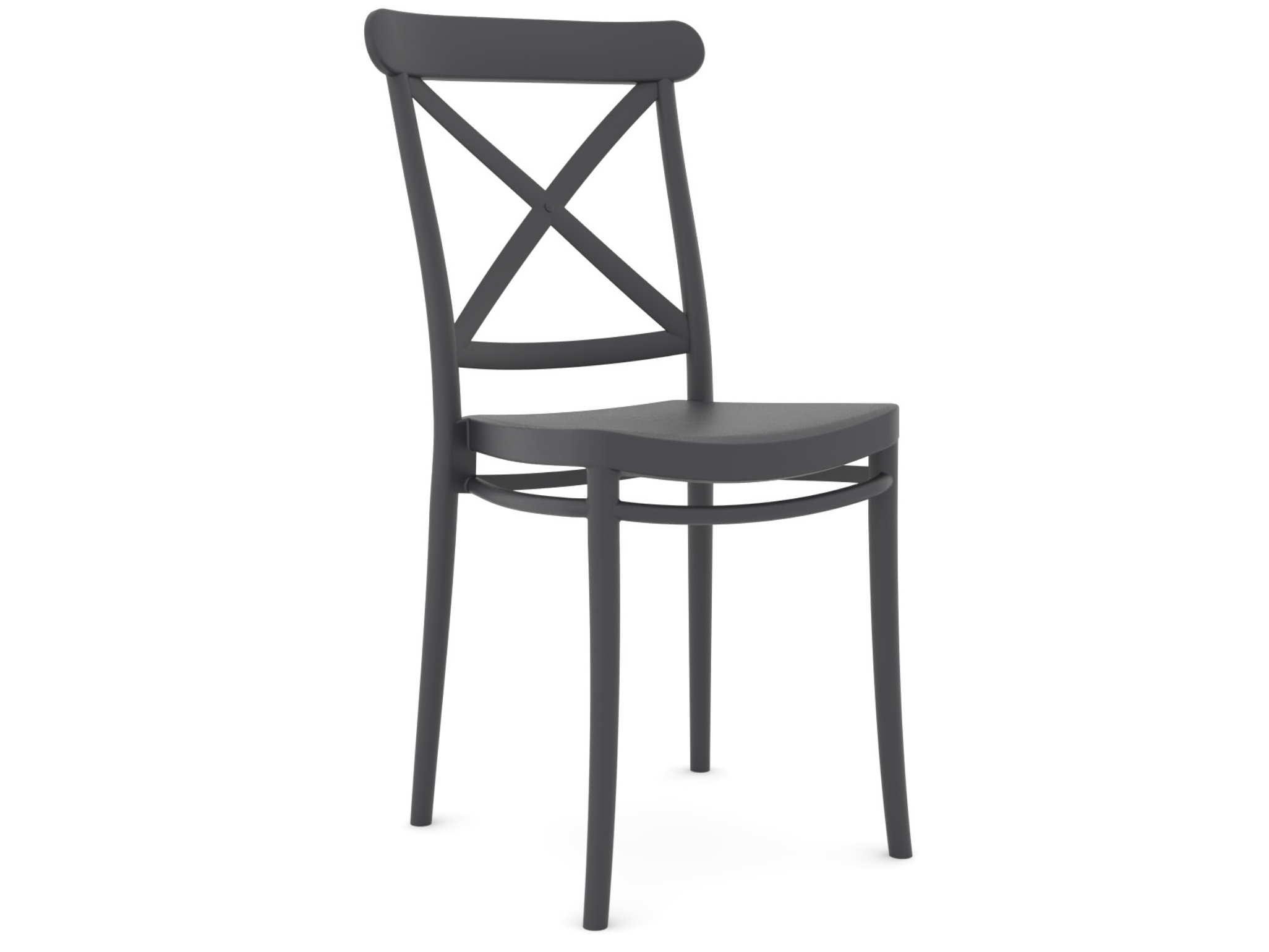 Tiara Rainbow Plastik Kolsuz Sandalye Antrasit