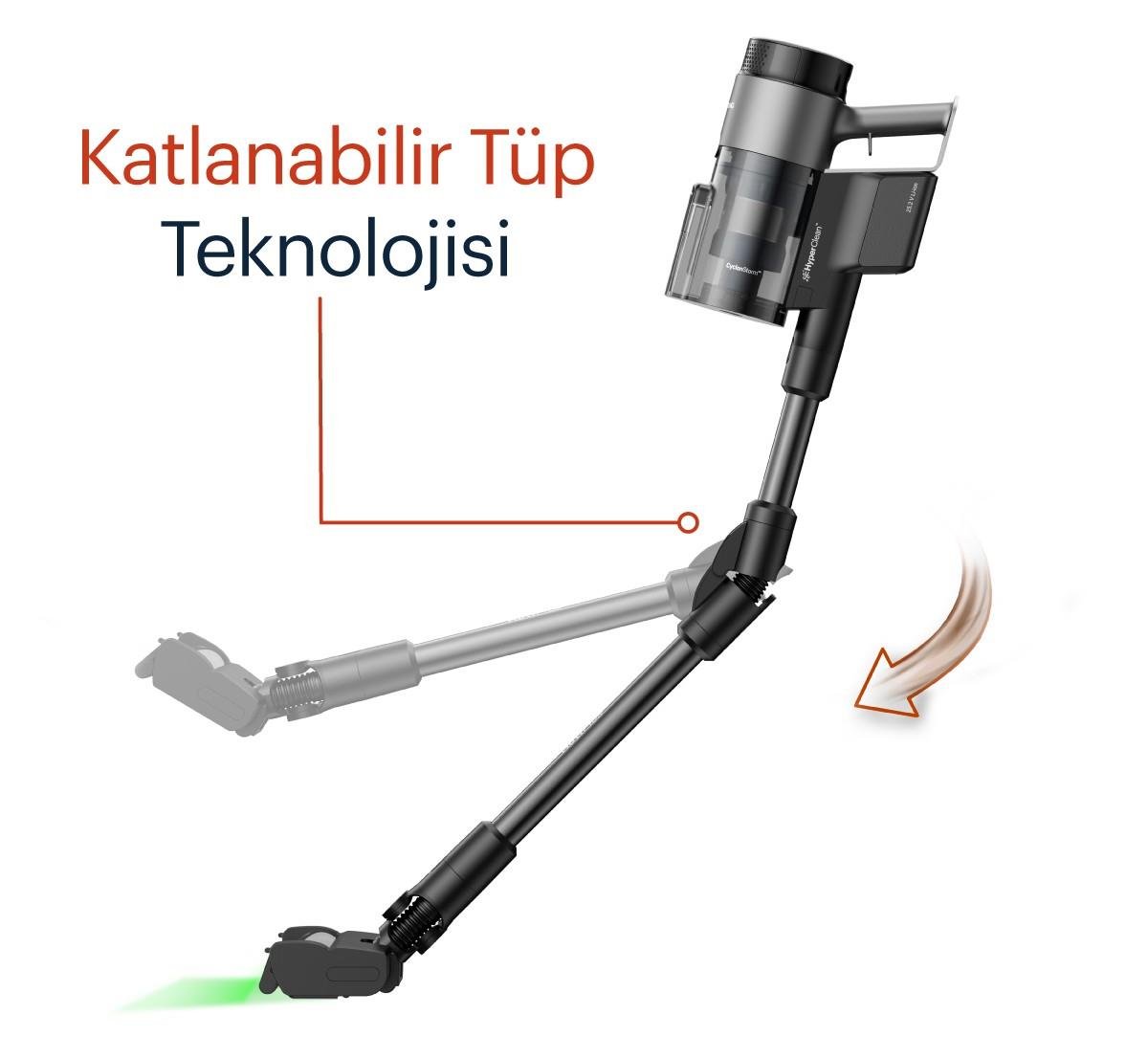 VCP 8331 PRO Grundig ActiFlex™ HyperClean™ Toz Torbasız Şarjlı Dik Süpürge