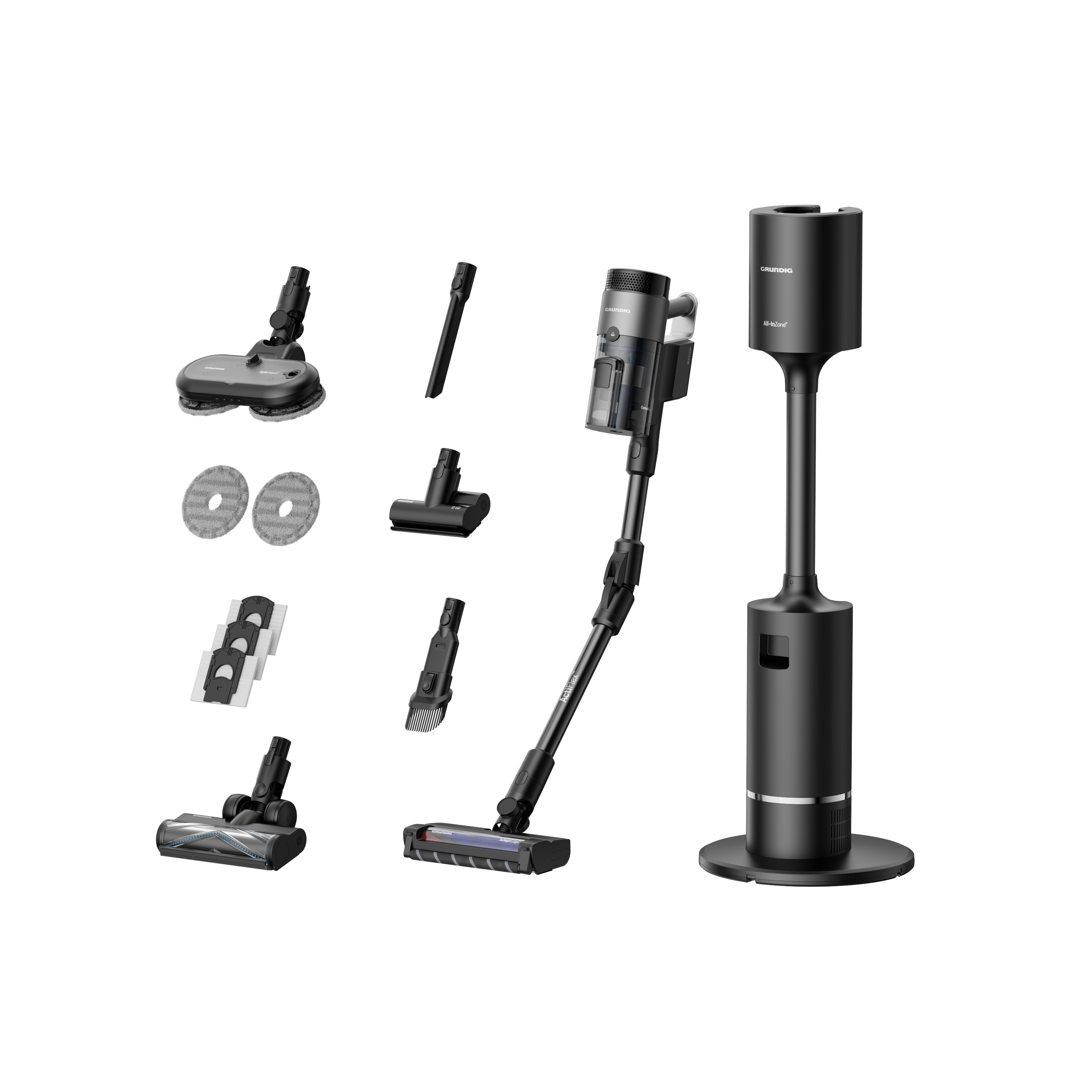VCP 9431 PRO Grundig PowerClean™ Toz Üniteli Toz Torbasız SpinWash™ Şarjlı Dik Süpürge