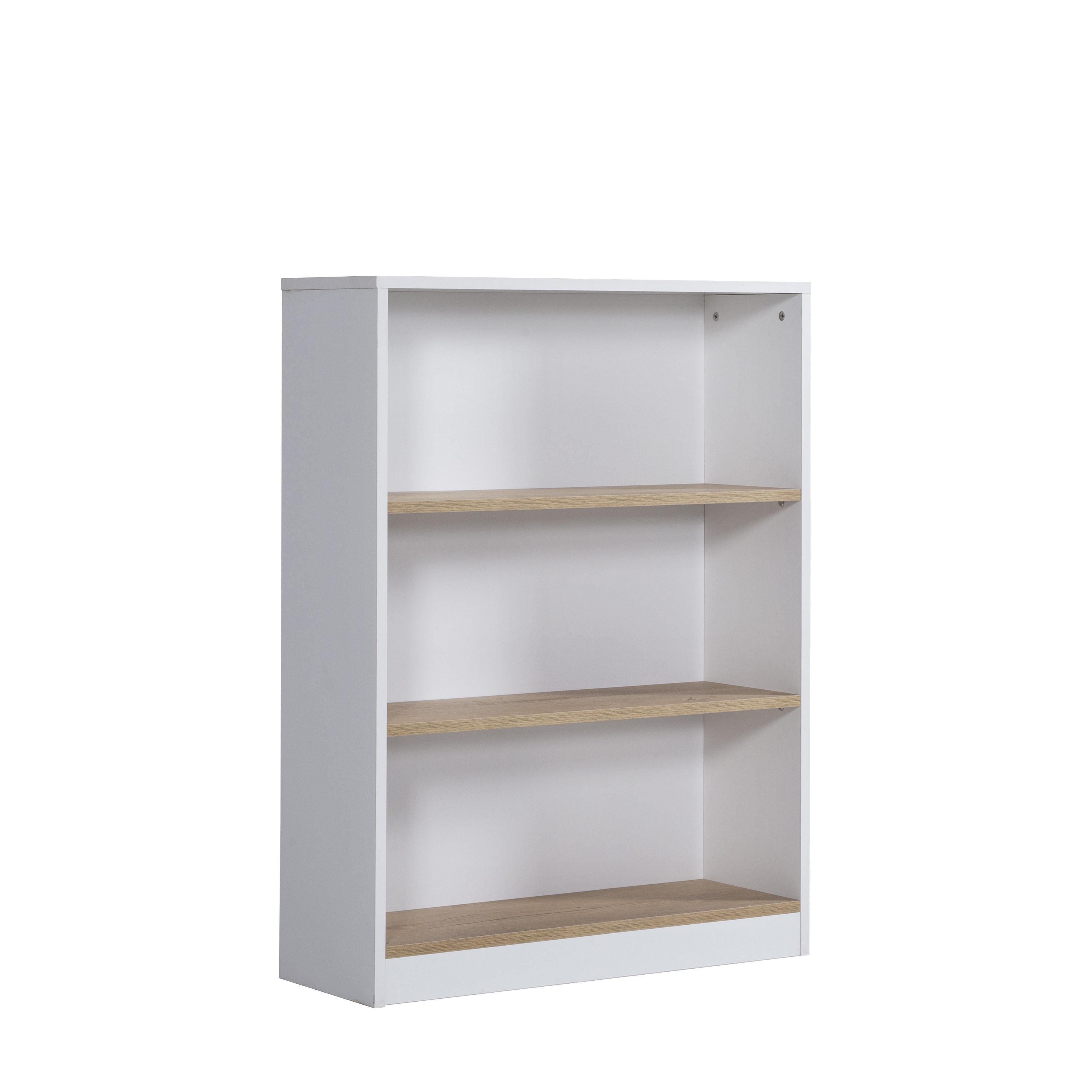 Vega 2 Raflı 3 Bölmeli Geniş Kitaplik 80x27x106cm