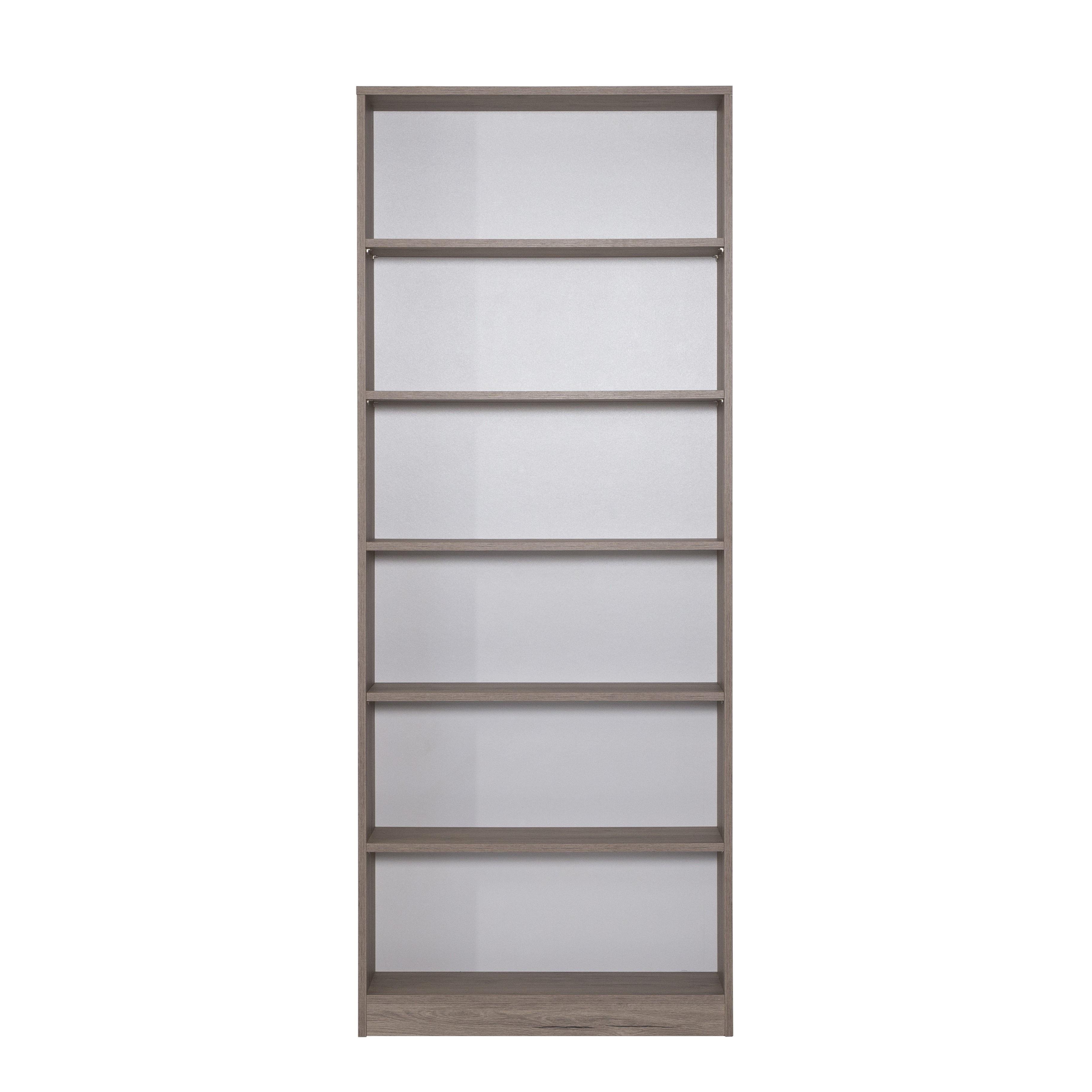 Vega 5 Raflı 6 Bölmeli Geniş Kitaplik 80x27x202cm