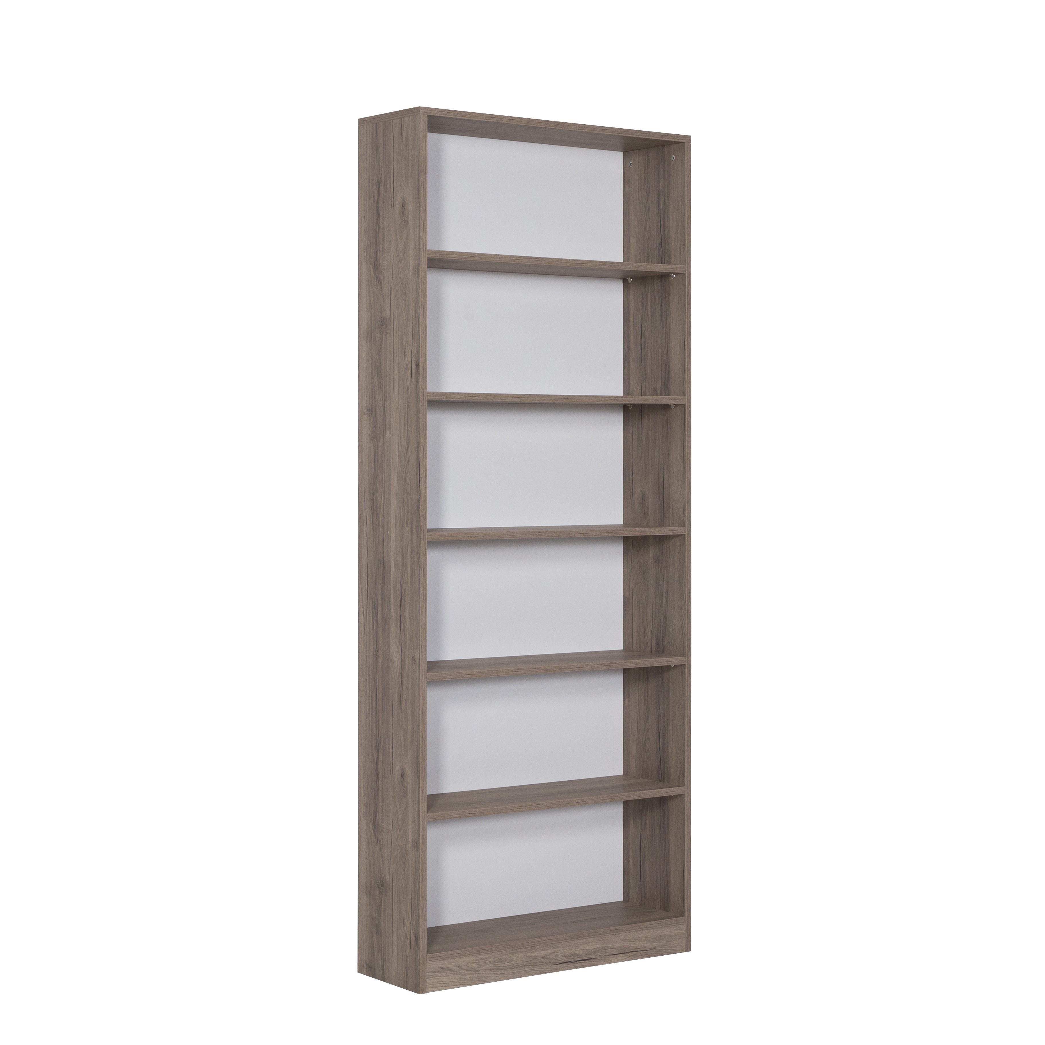 Vega 5 Raflı 6 Bölmeli Geniş Kitaplik 80x27x202cm