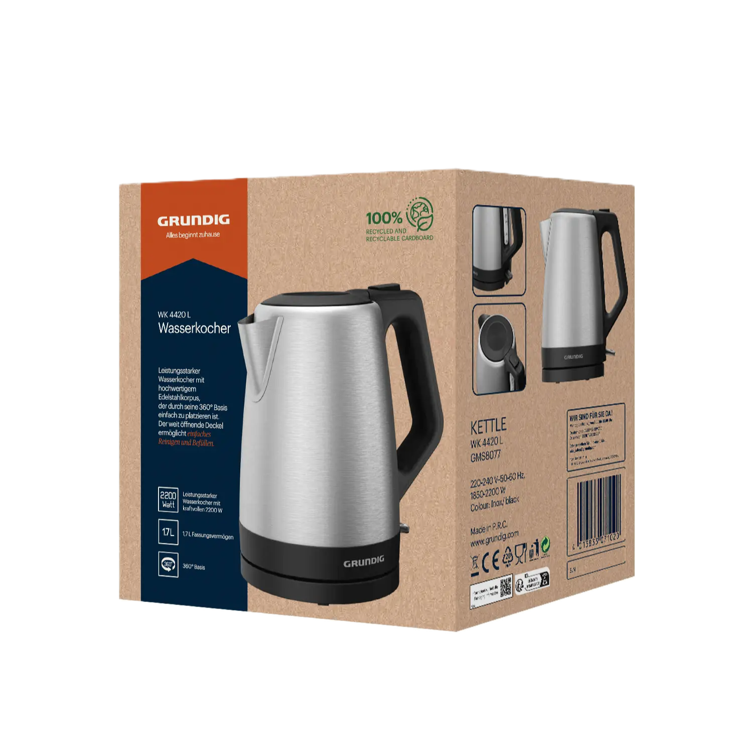 WK 4420 L Grundig Inox Kettle & Su Isıtıcı