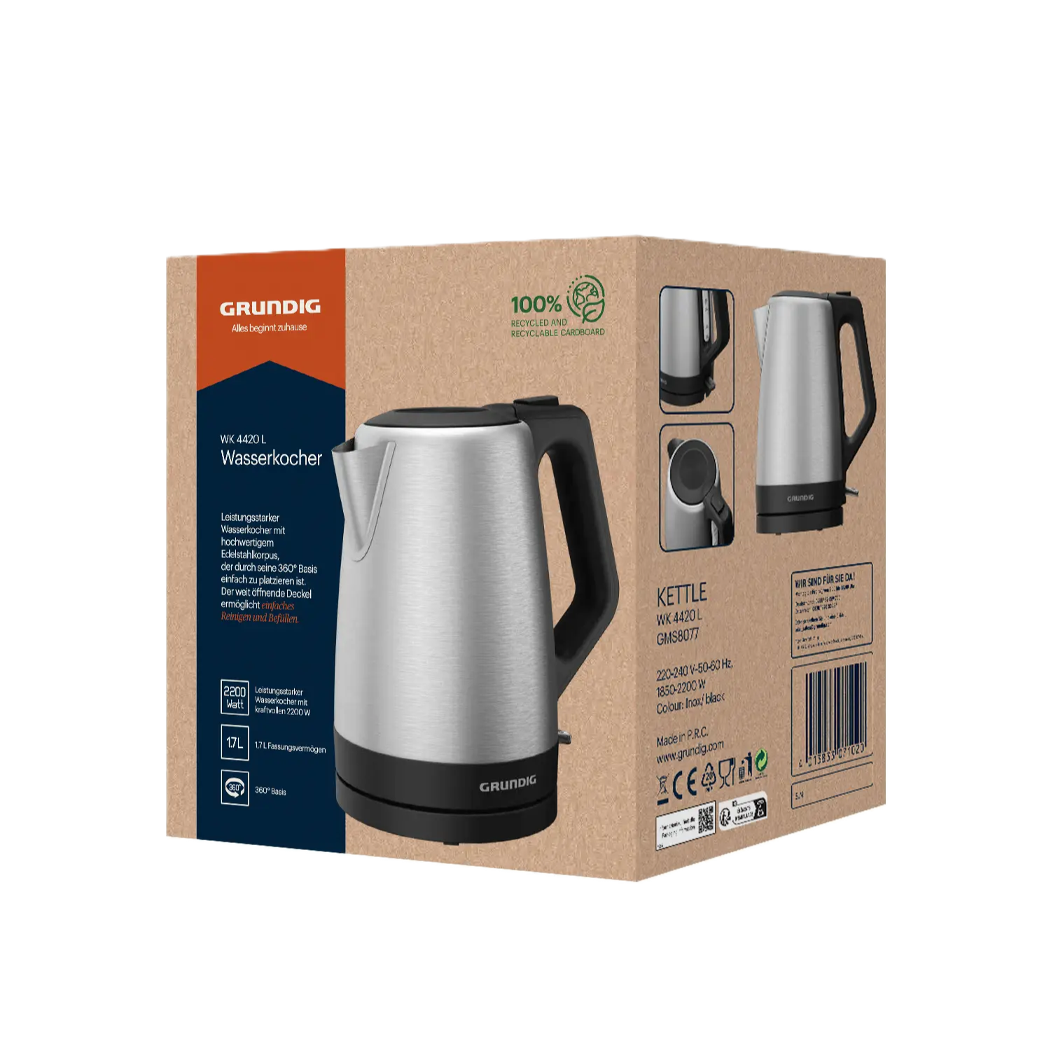 WK 4420 L Grundig Inox Kettle & Su Isıtıcı