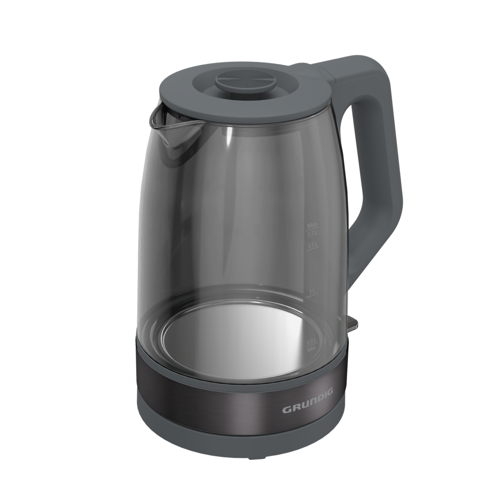 WK 6440 Grundig Füme Camlı Dark Inox Kettle & Su Isıtıcı