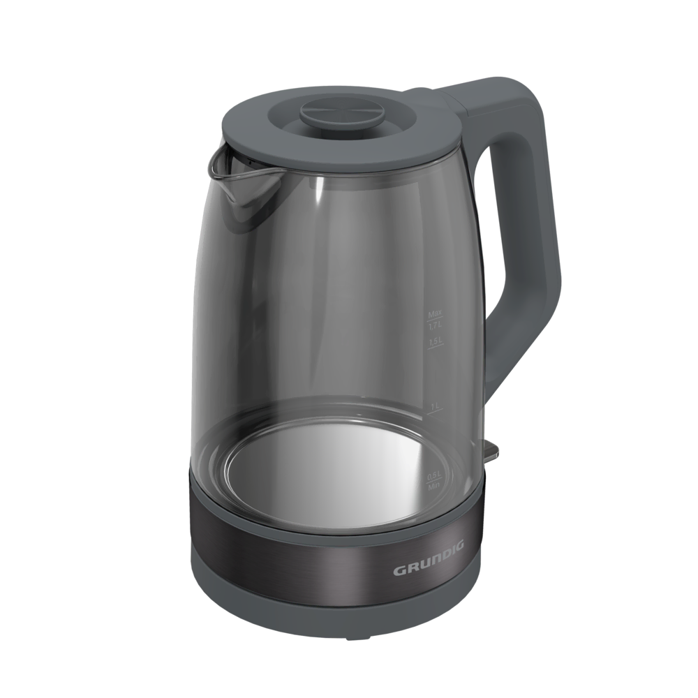 WK 6440 Grundig Füme Camlı Dark Inox Kettle & Su Isıtıcı