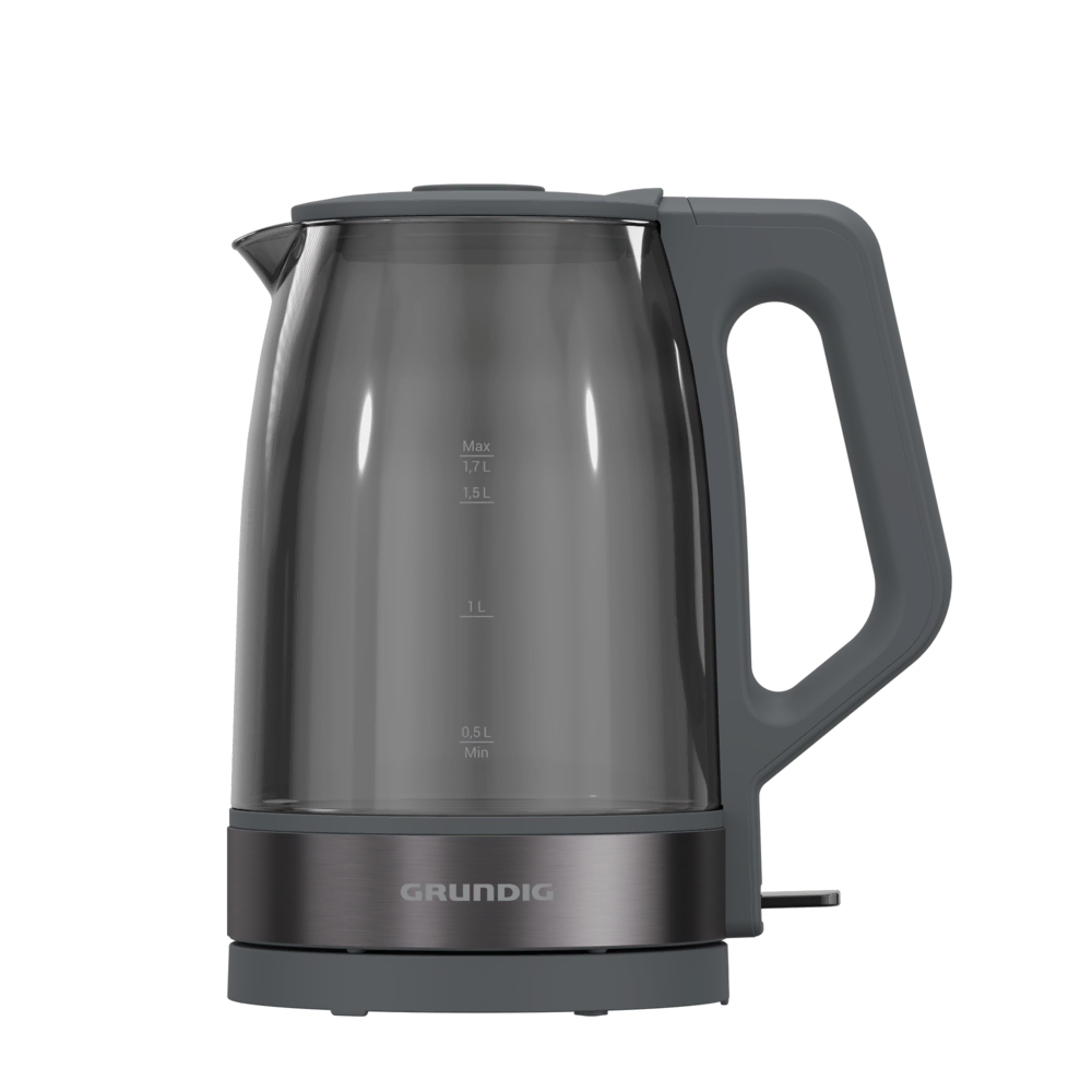 WK 6440 Grundig Füme Camlı Dark Inox Kettle & Su Isıtıcı
