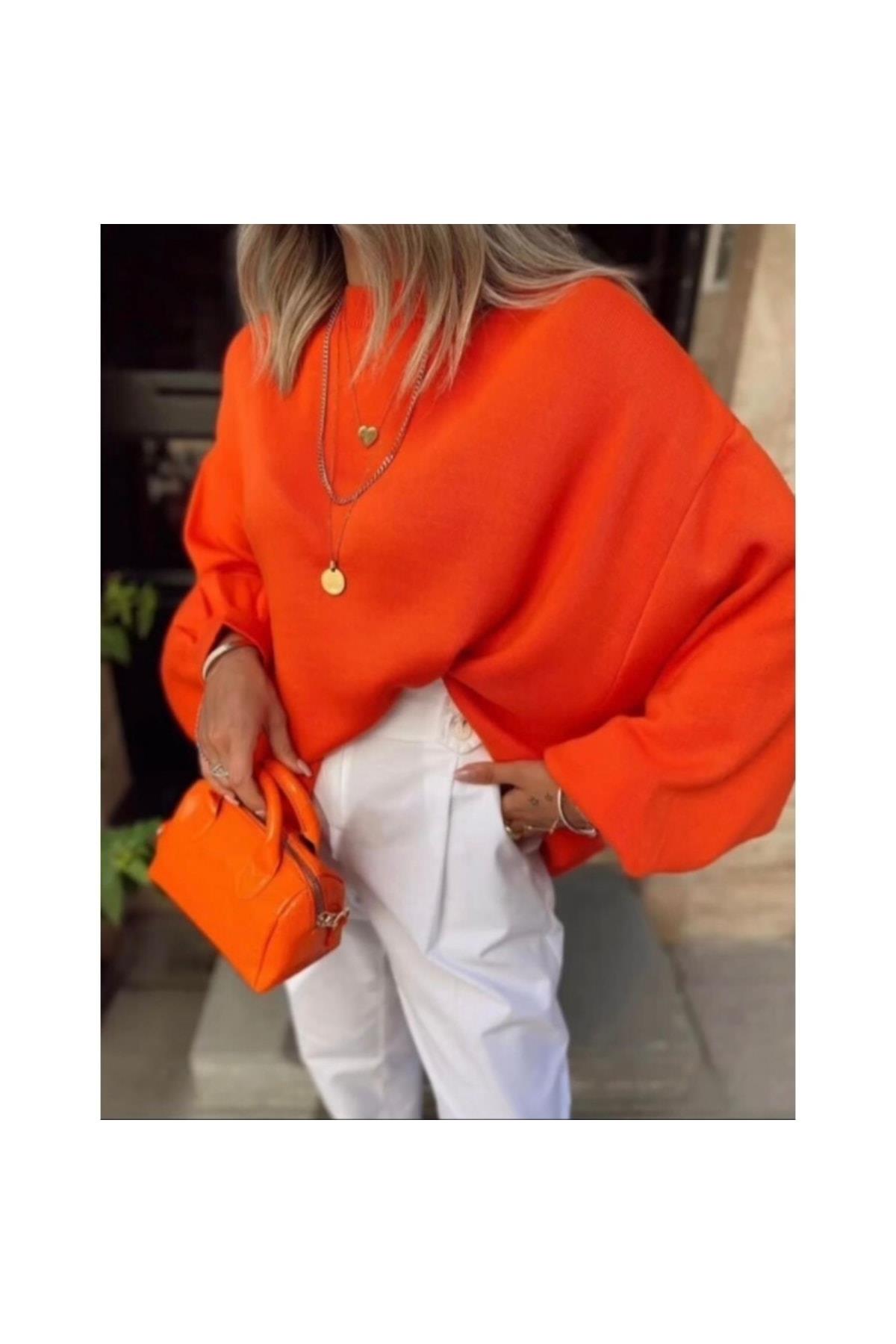 Balon Kol Turuncu Triko