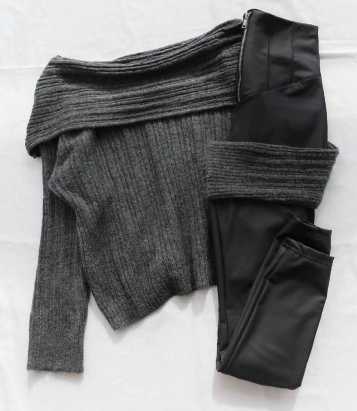 Madonna Yaka Antrasit Triko Kazak