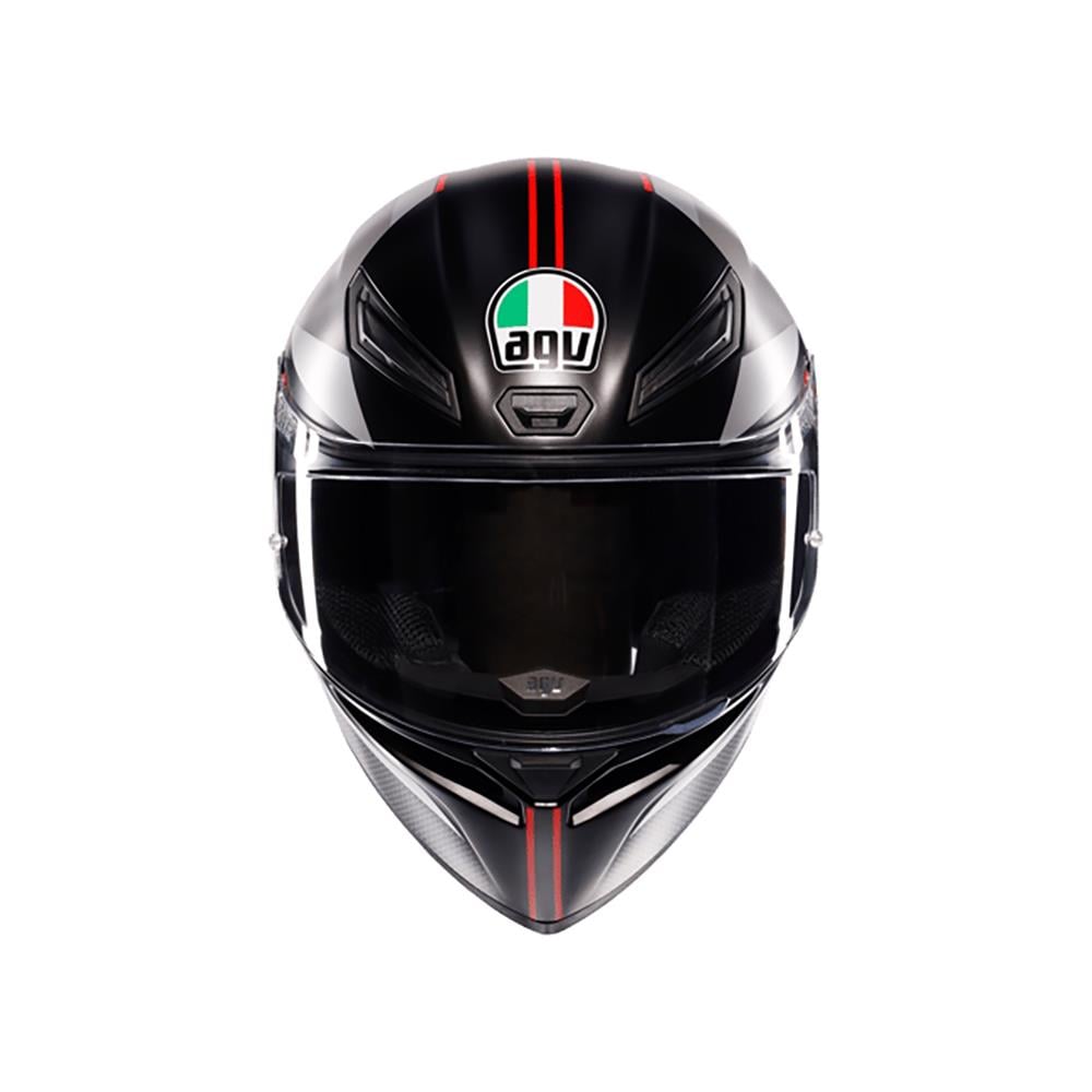 Agv K1 S Lap Matt Black Grey Red Kapalı Kask
