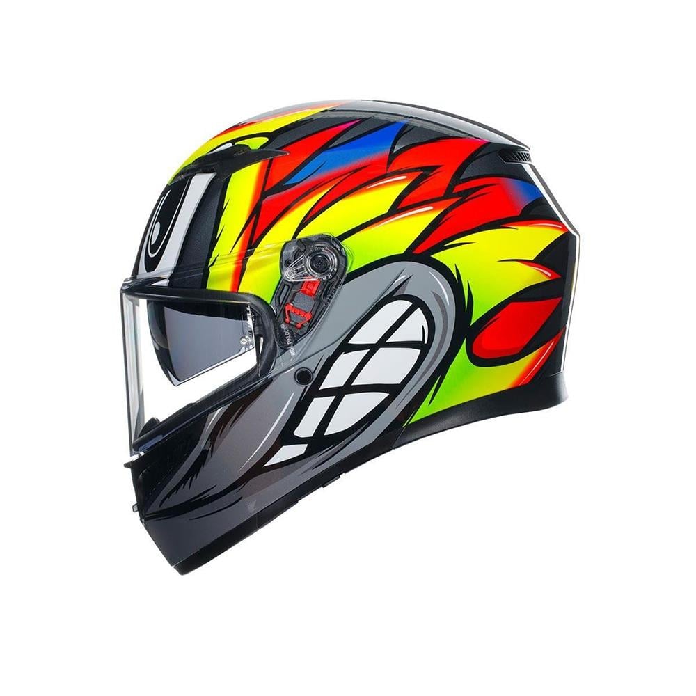 Agv K3 Birdy 2.0 Grey Yellow Red Kapalı Kask