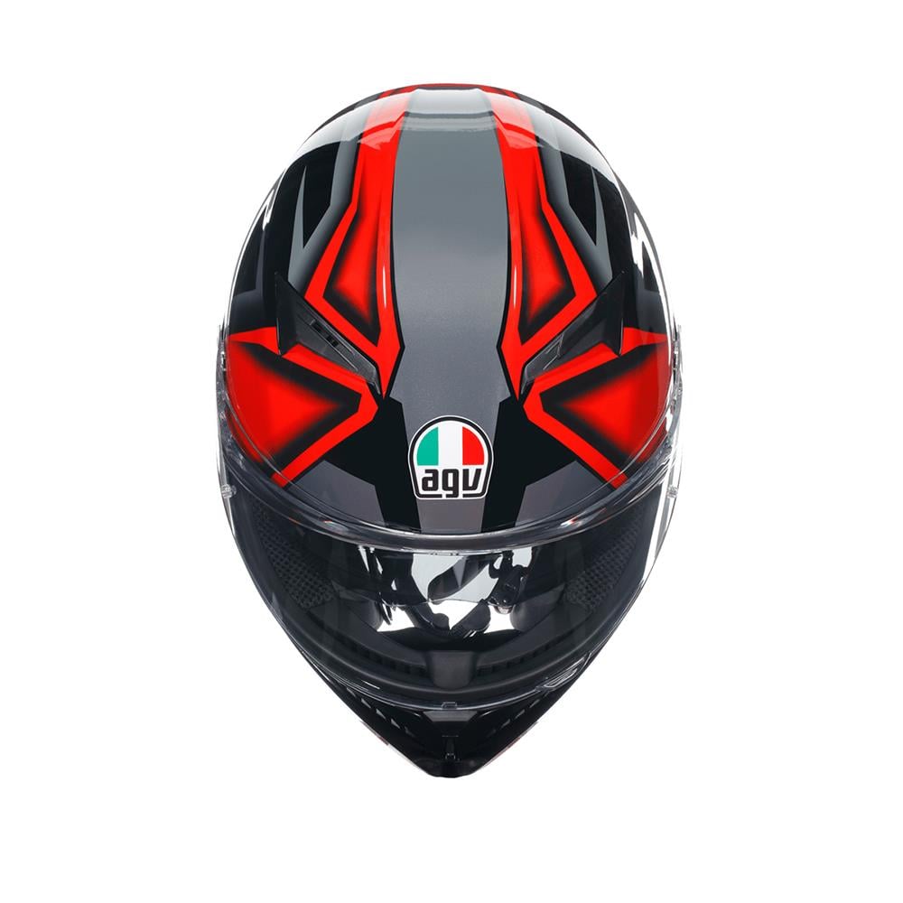 Agv K3 Compound Black Red Kapalı Kask
