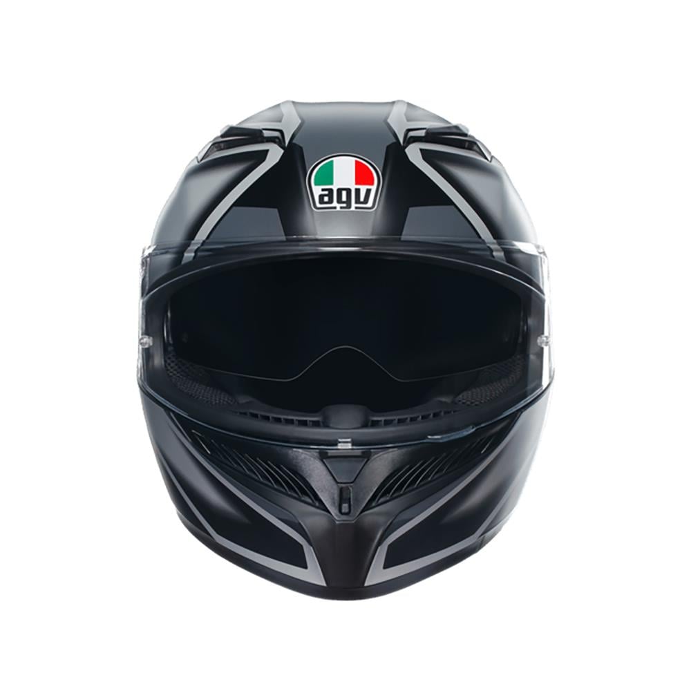 Agv K3 Compound Matt Black Grey Kapalı Kask