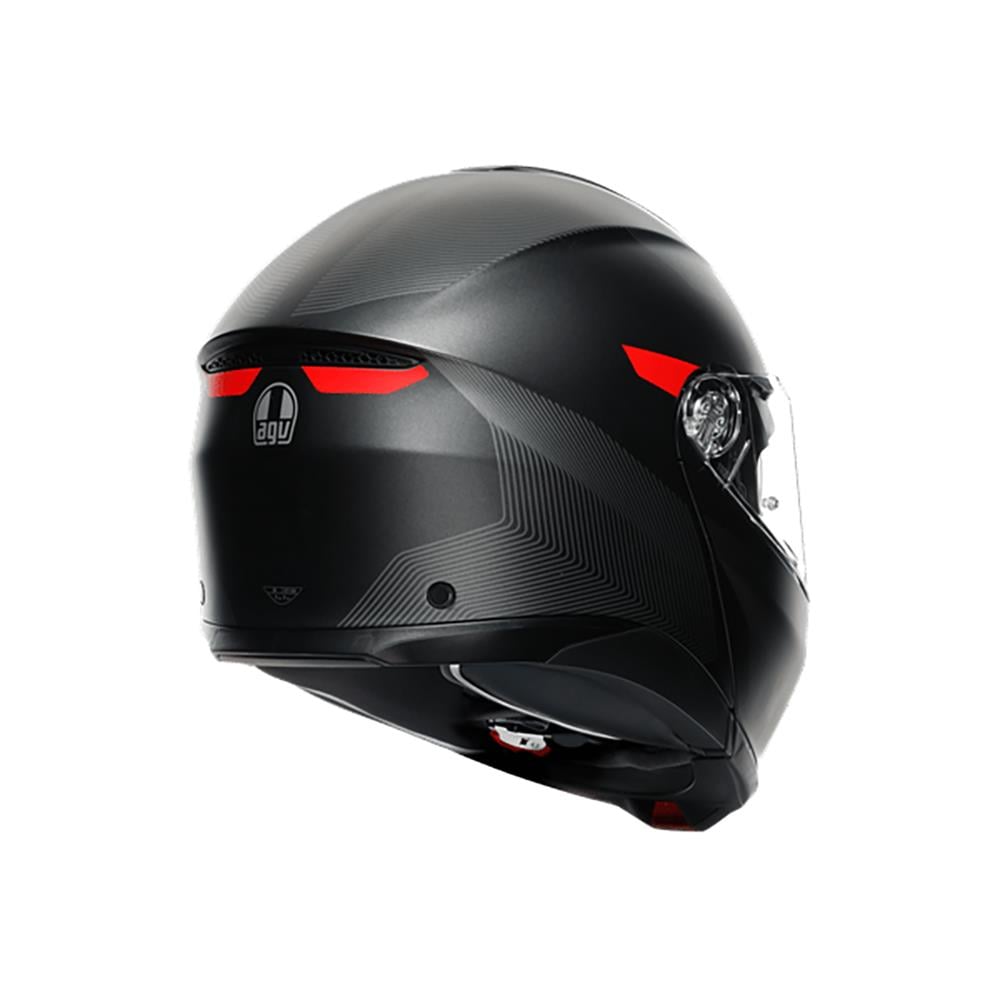 Agv Tourmodular Frequency Matt Gun Metal Red Çene Açılır Kask