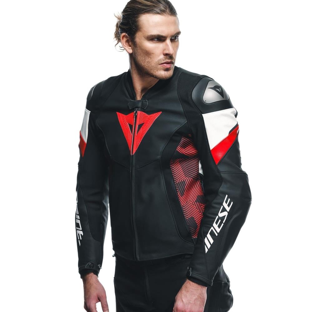 Dainese Avro 5 Blk Red Lava White Deri Mont