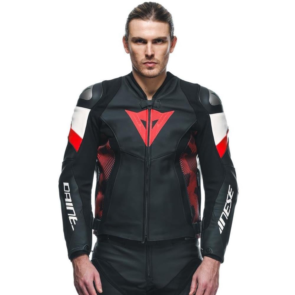 Dainese Avro 5 Blk Red Lava White Deri Mont
