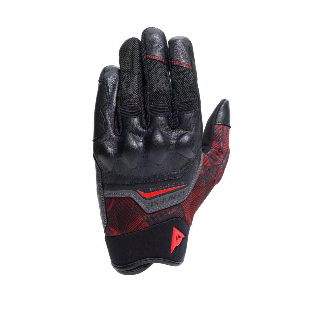 Dainese Ermex Black Red Lava Tekstil Eldiven