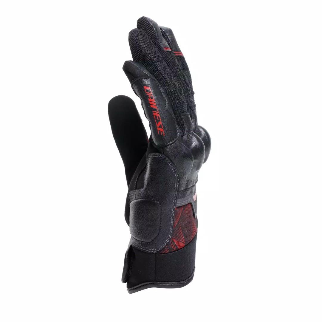 Dainese Ermex Black Red Lava Tekstil Eldiven