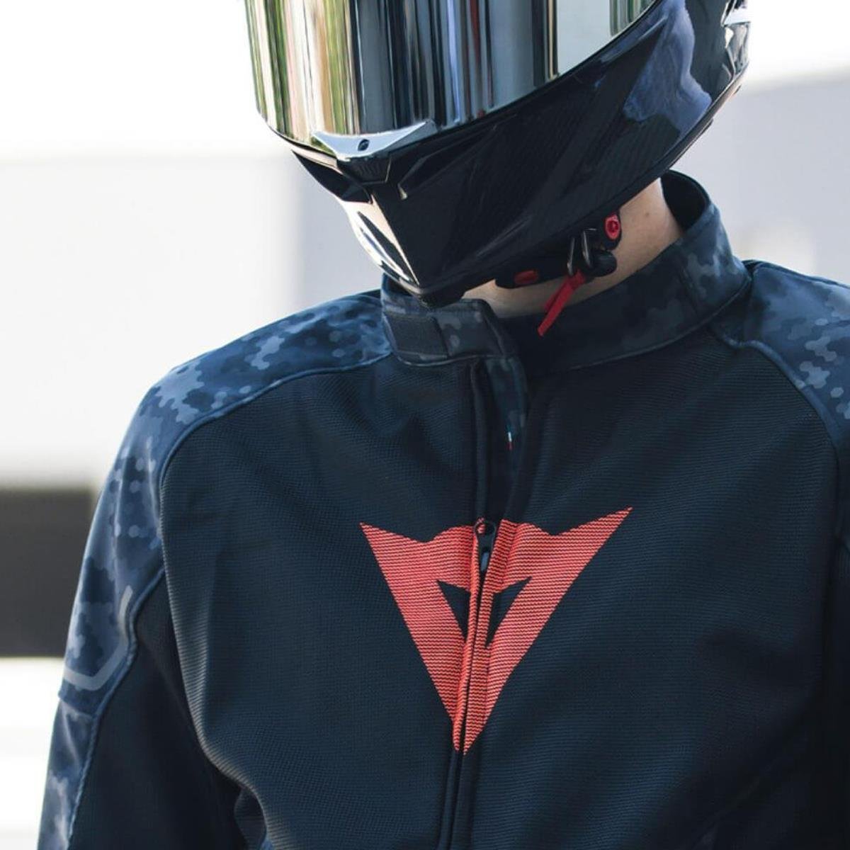 Dainese İgnite Camo Gray Black Fluo Red Air Tekstil Mont