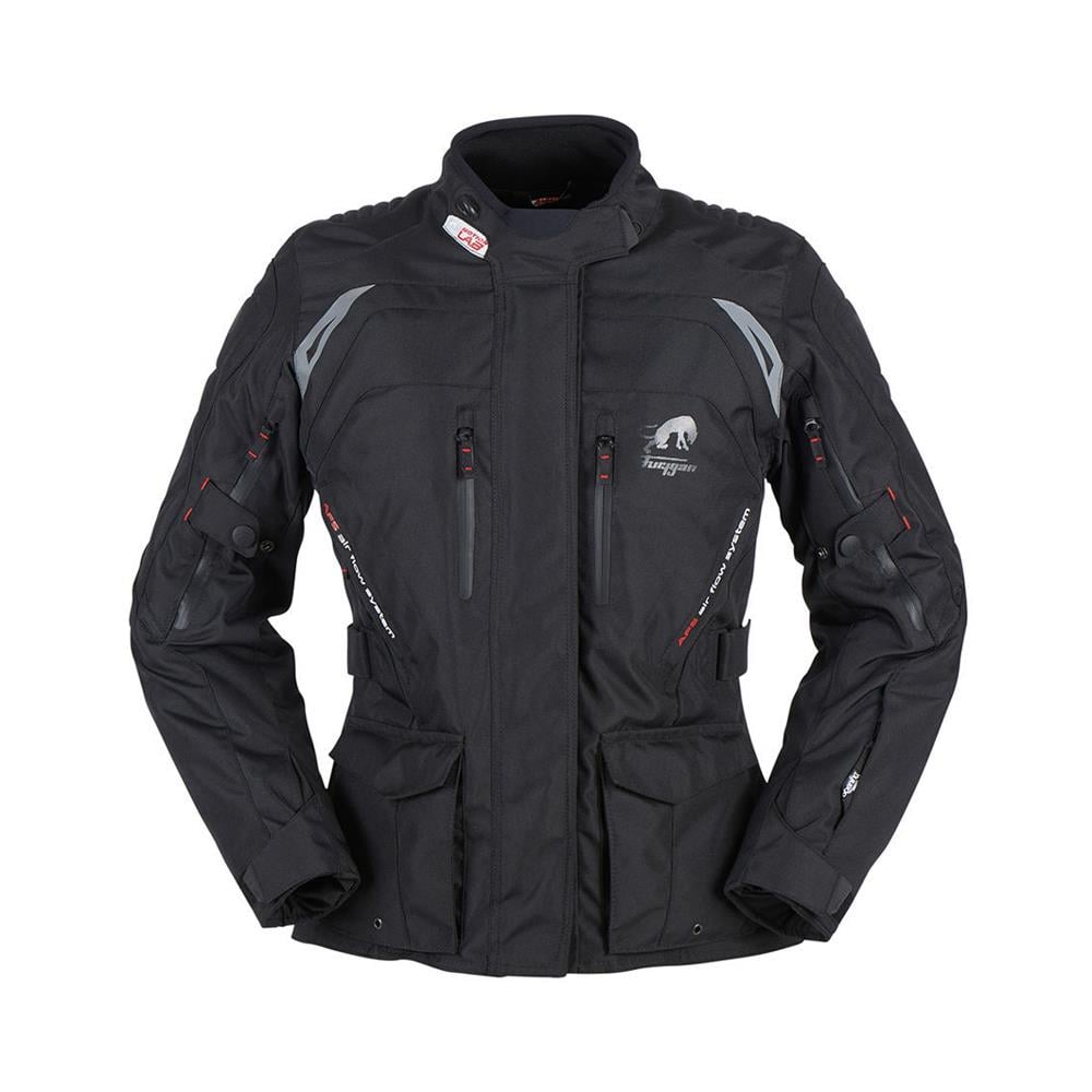 Furygan Apalaches 4 Mevsim Kadın Motosiklet Montu Siyah