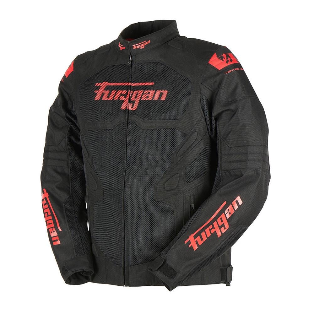 Furygan Atom Vented Evo Yazlık Motosiklet Ceketi Siyah Kırmızı