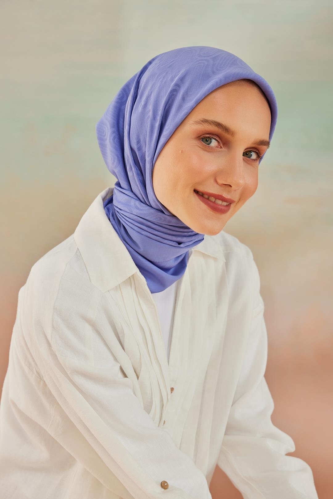 DÜZ CAPRİ SARMAL EŞARP LAVANTA