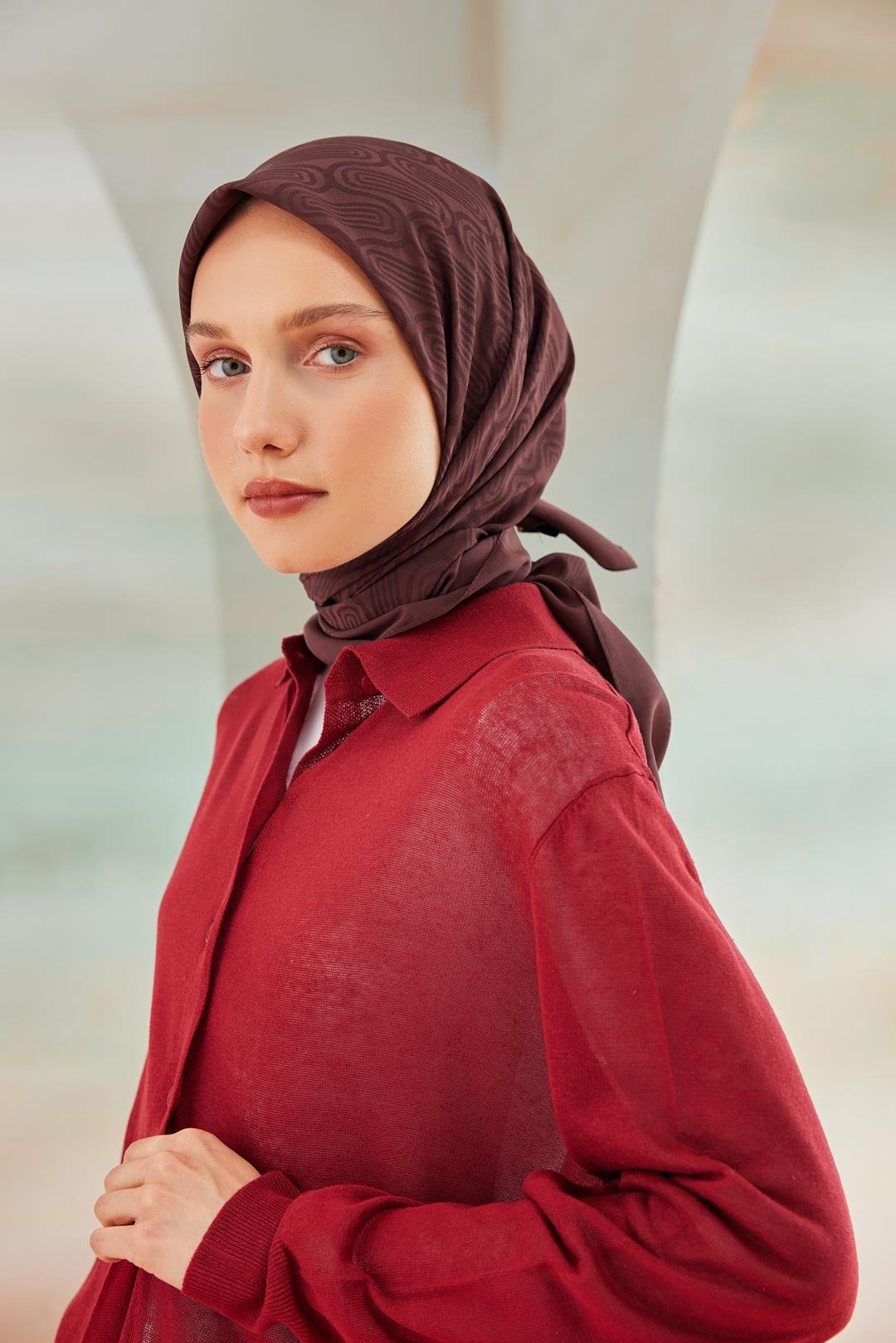 DÜZ CAPRİ SARMAL EŞARP MÜRDÜM