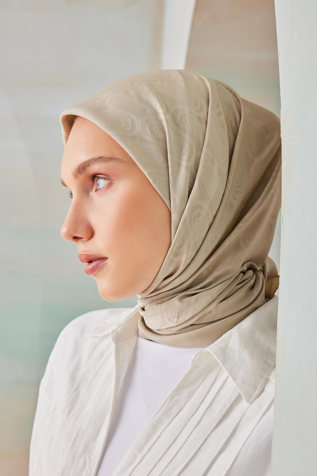 DÜZ CAPRİ SARMAL EŞARP SU YEŞİLİ