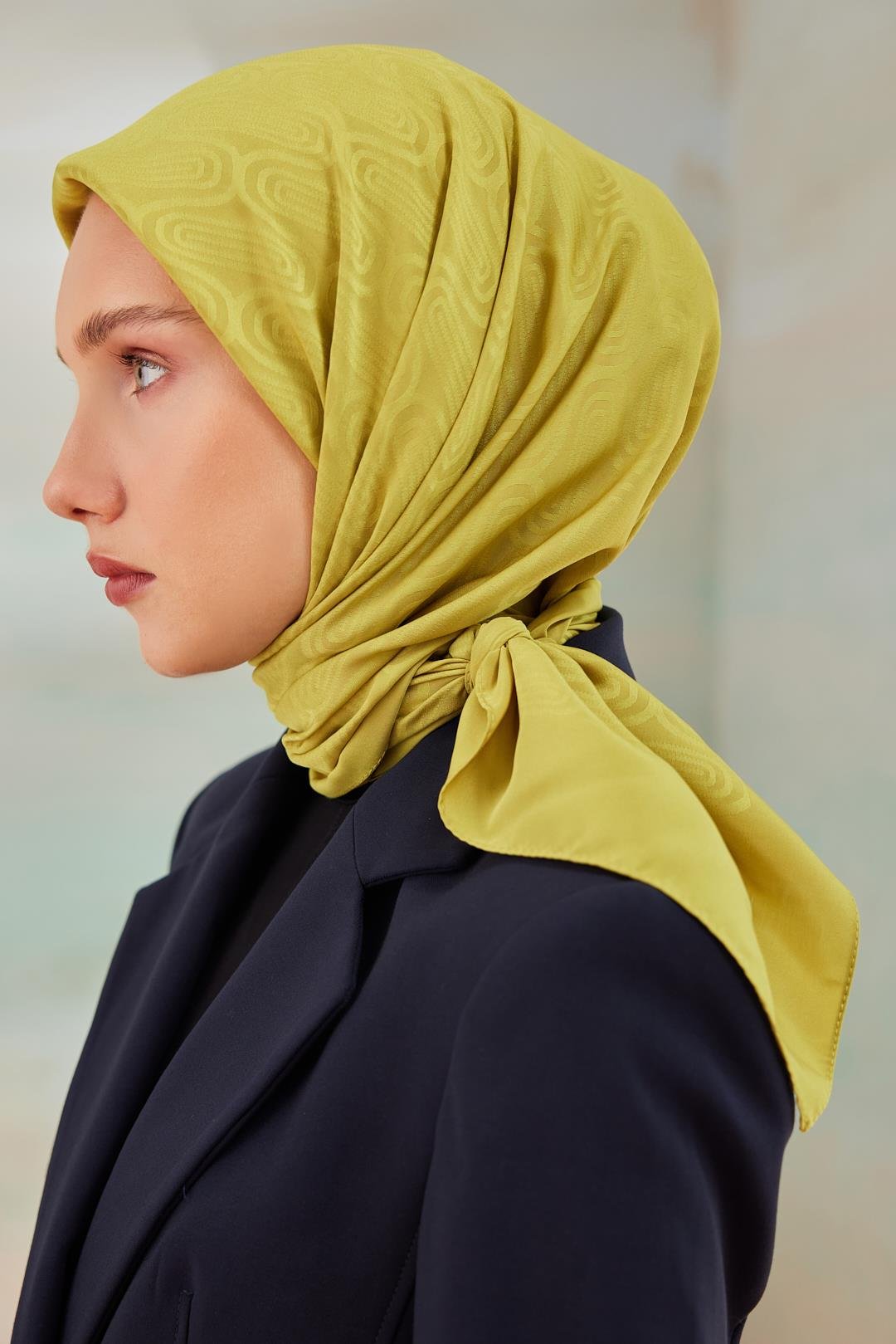 DÜZ CAPRİ SARMAL EŞARP YAĞ YEŞİLİ