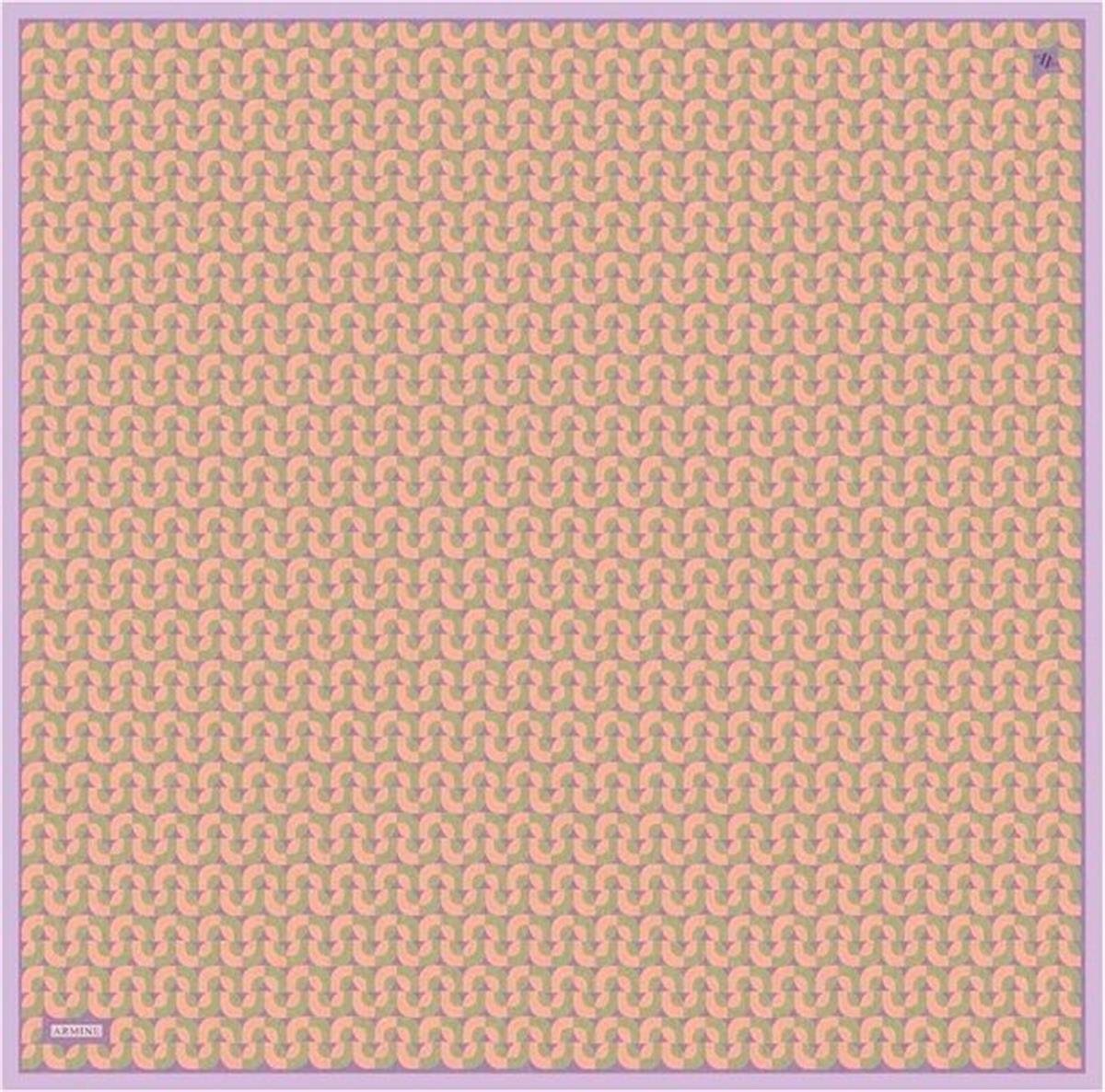 Armine Desenli Saf İpek Twill Eşarp 9321--33