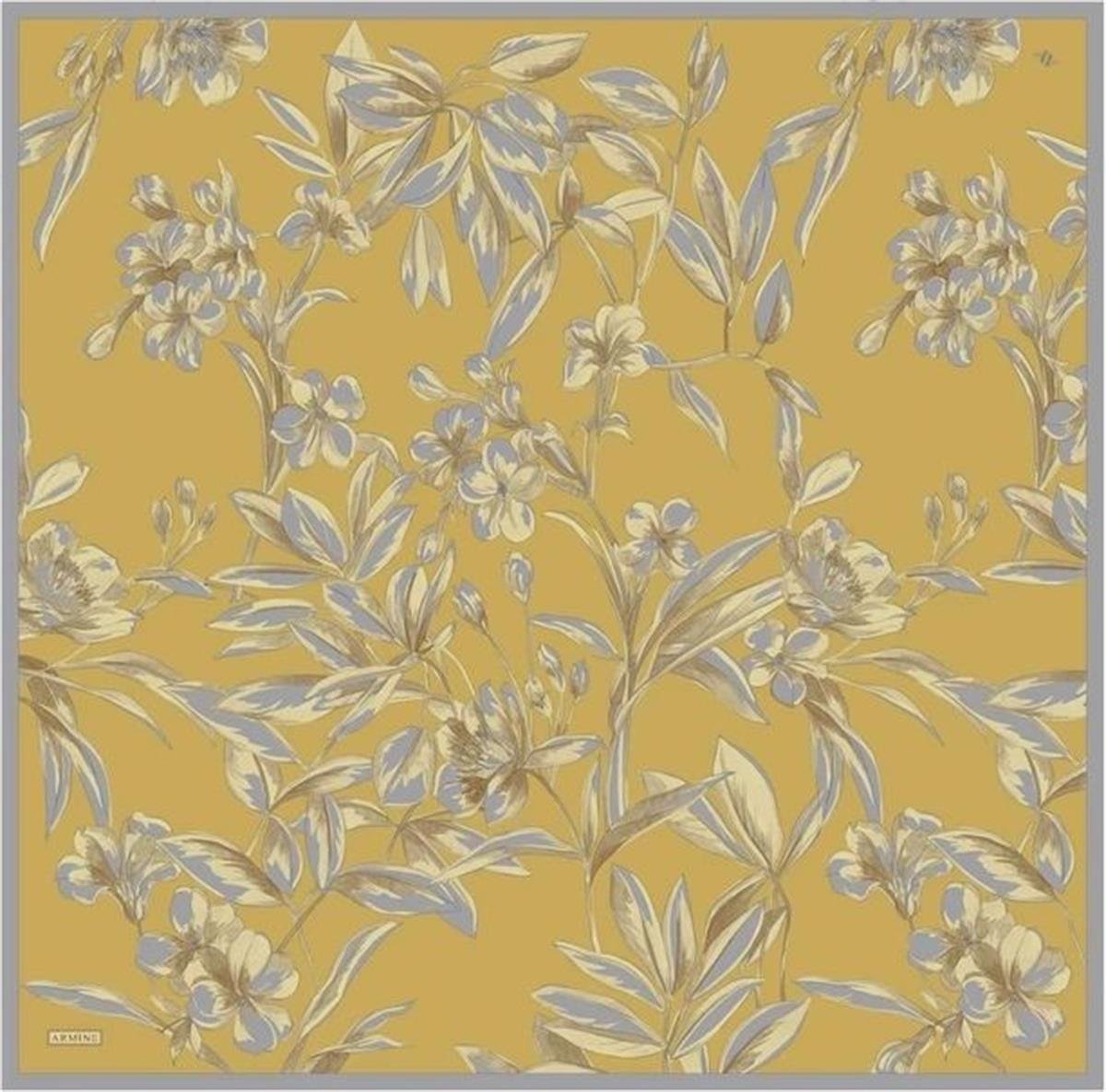 Armine Desenli Saf İpek Twill Eşarp 9324--04