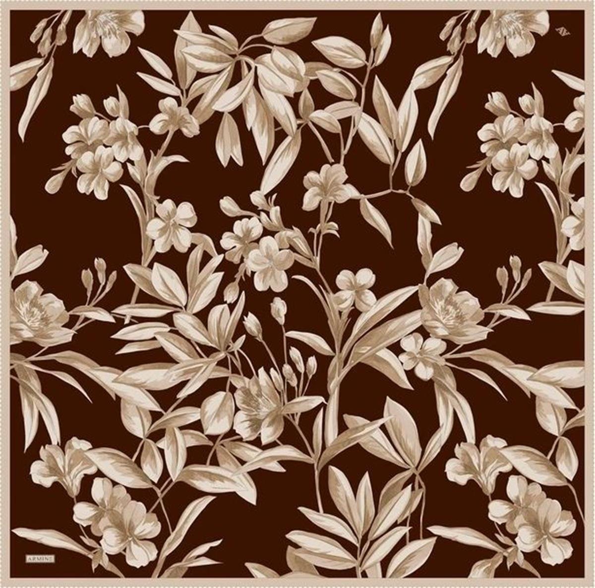 Armine Desenli Saf İpek Twill Eşarp 9324--52