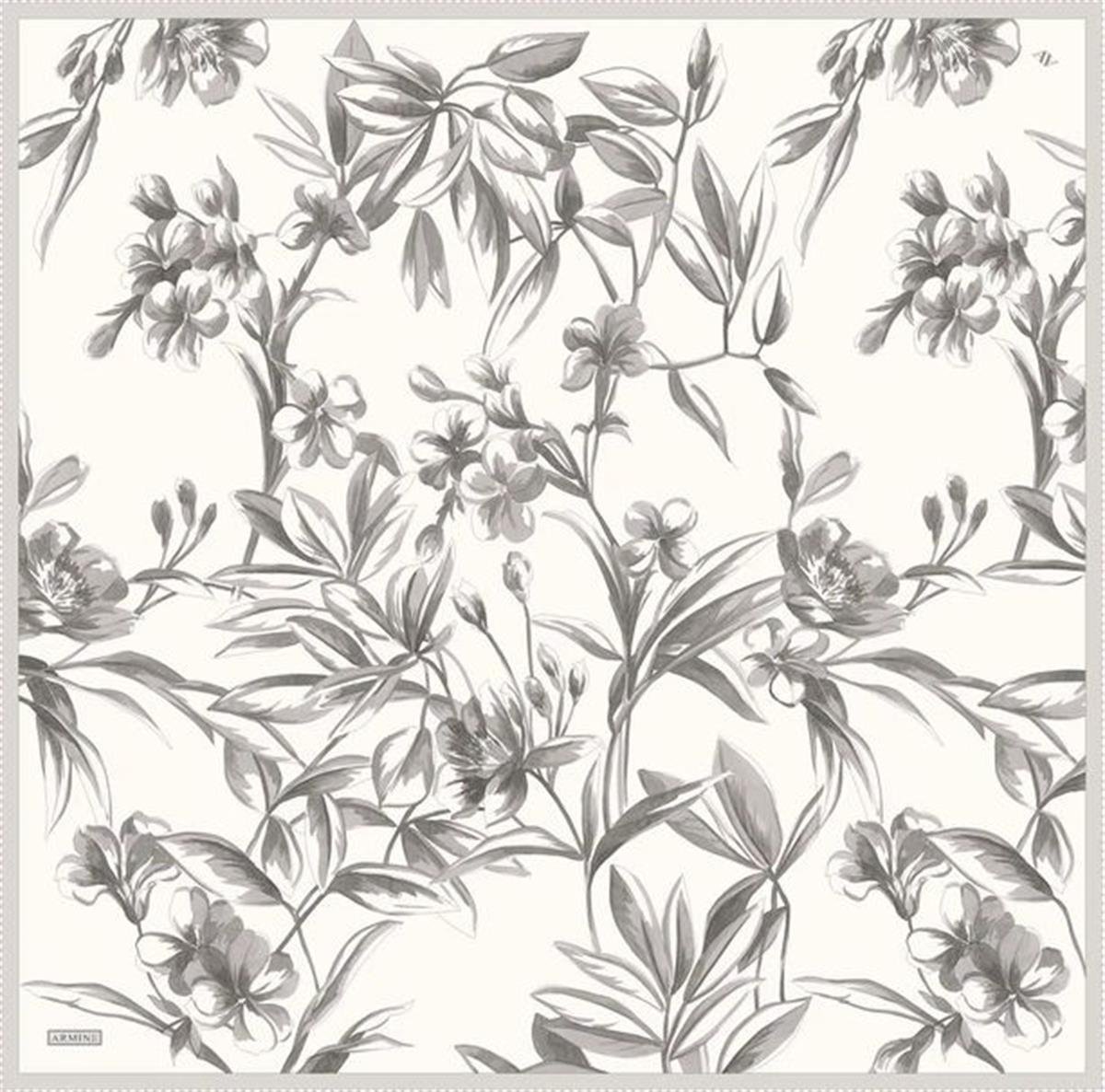 Armine Desenli Saf İpek Twill Eşarp 9324--80