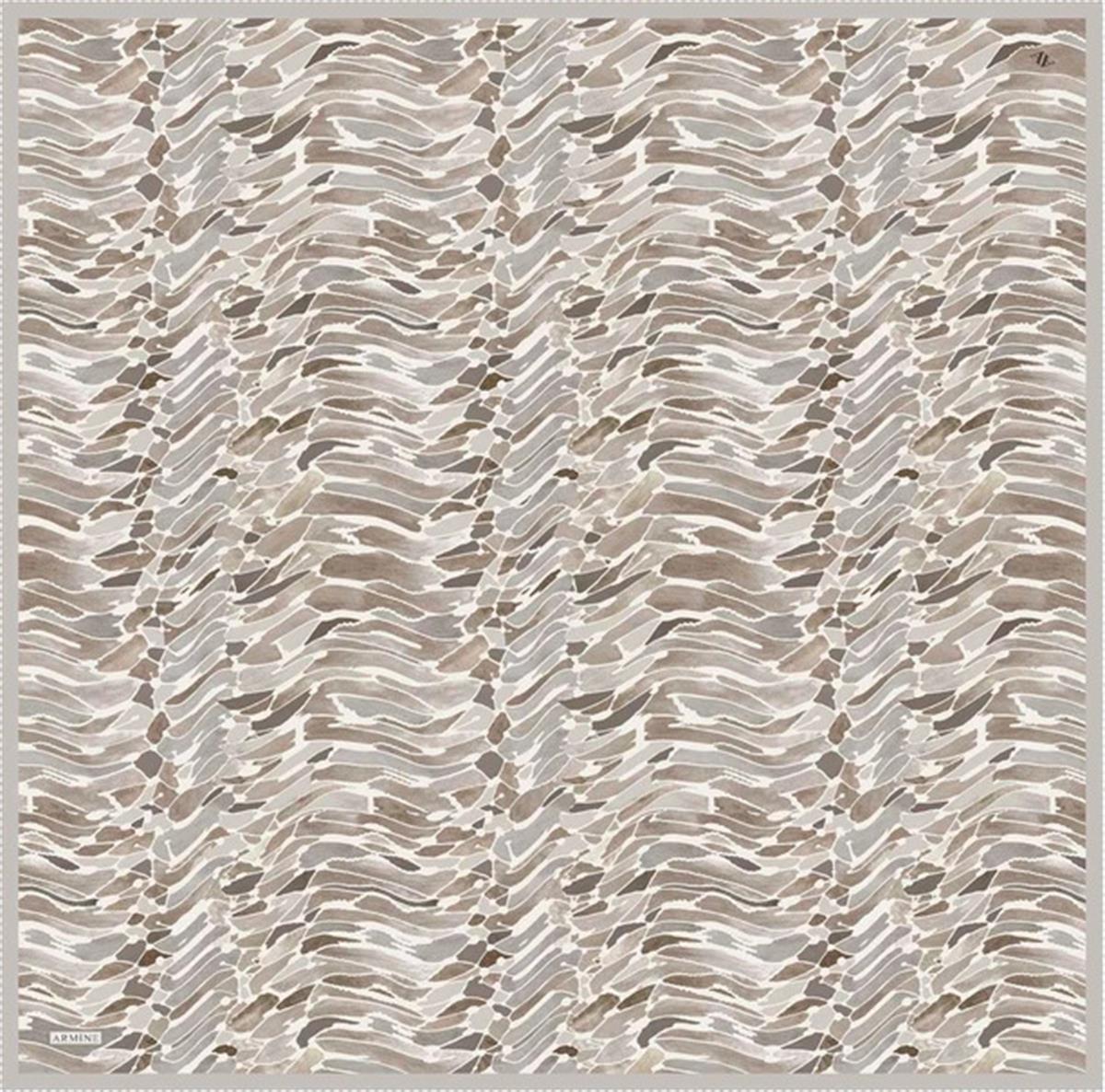 Armine Desenli Saf İpek Twill Eşarp 9335--88
