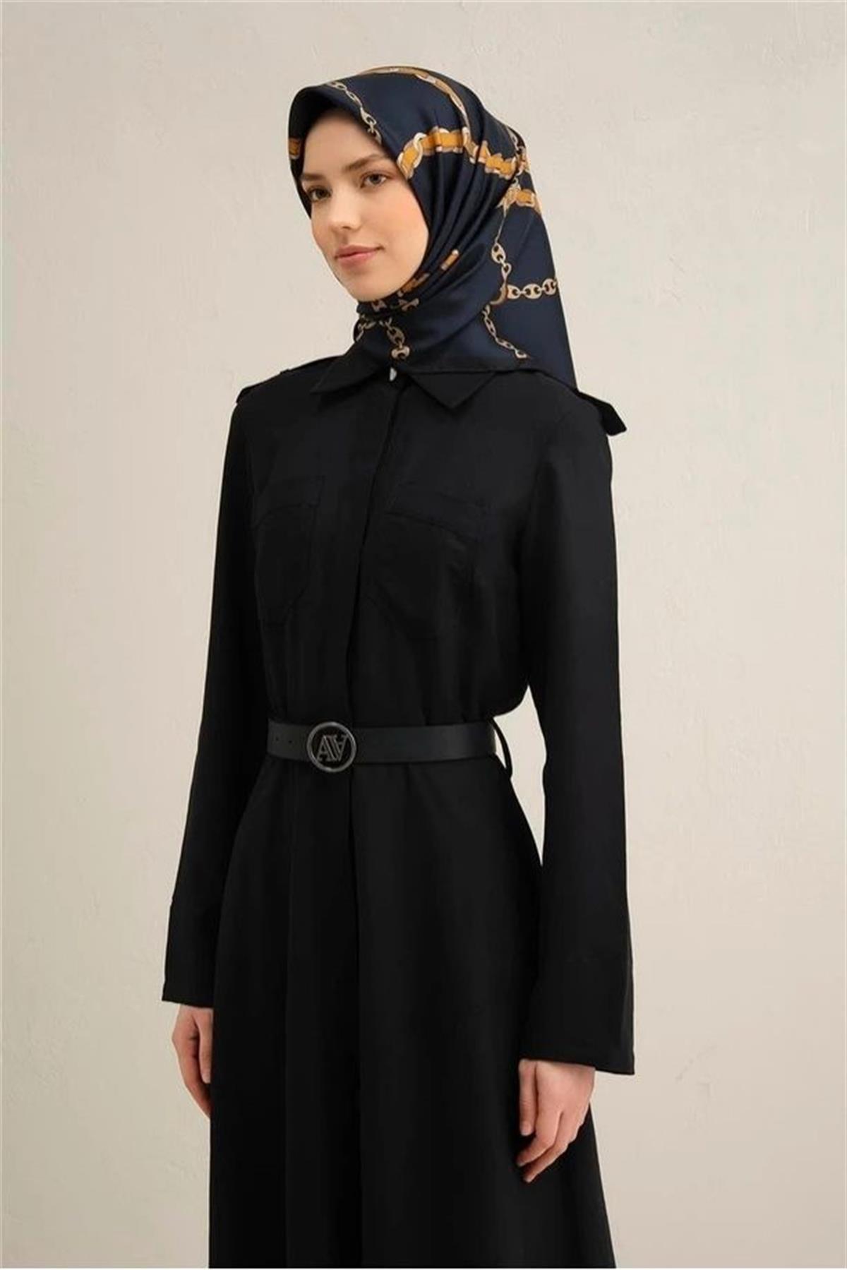 Armine Desenli Saf İpek Twill Eşarp 9346--52