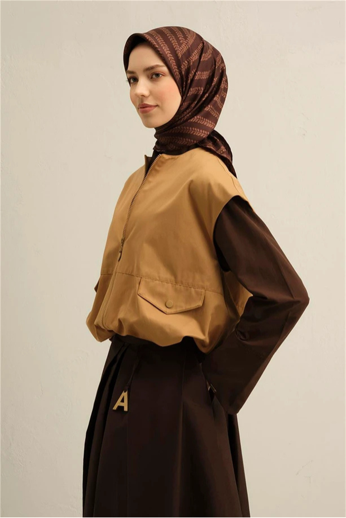 Armine Desenli Saf İpek Twill Eşarp 9351--84